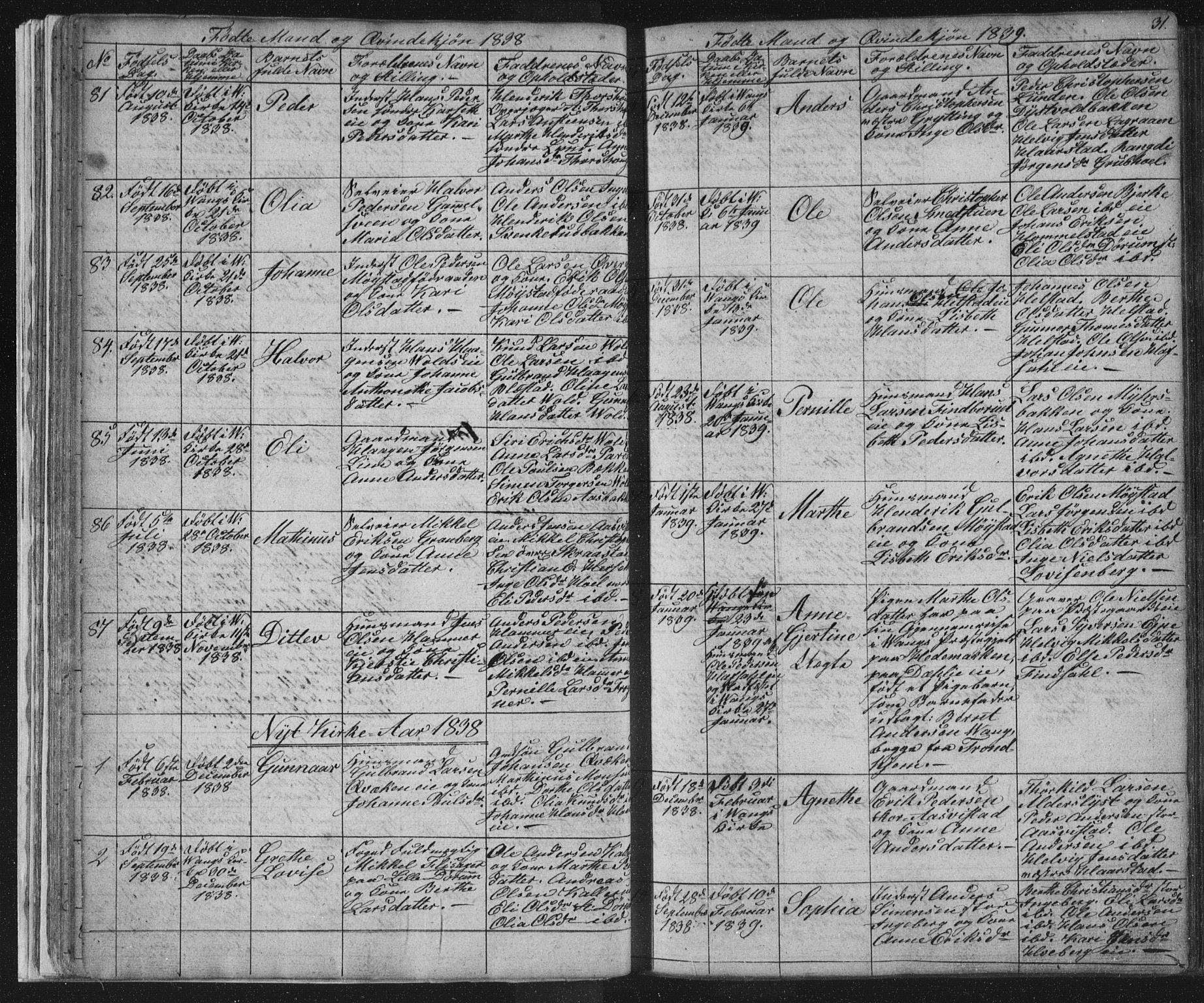Vang prestekontor, Hedmark, SAH/PREST-008/H/Ha/Hab/L0008: Parish register (copy) no. 8, 1832-1854, p. 31