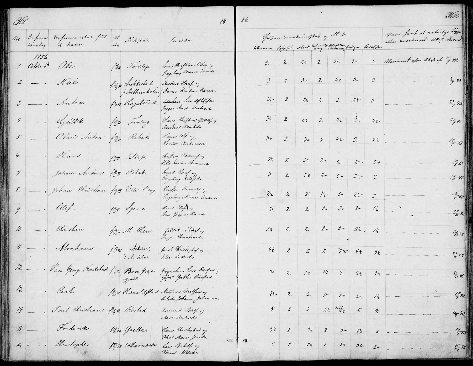 Våle kirkebøker, AV/SAKO-A-334/F/Fa/L0009a: Parish register (official) no. I 9A, 1839-1860, p. 361-362