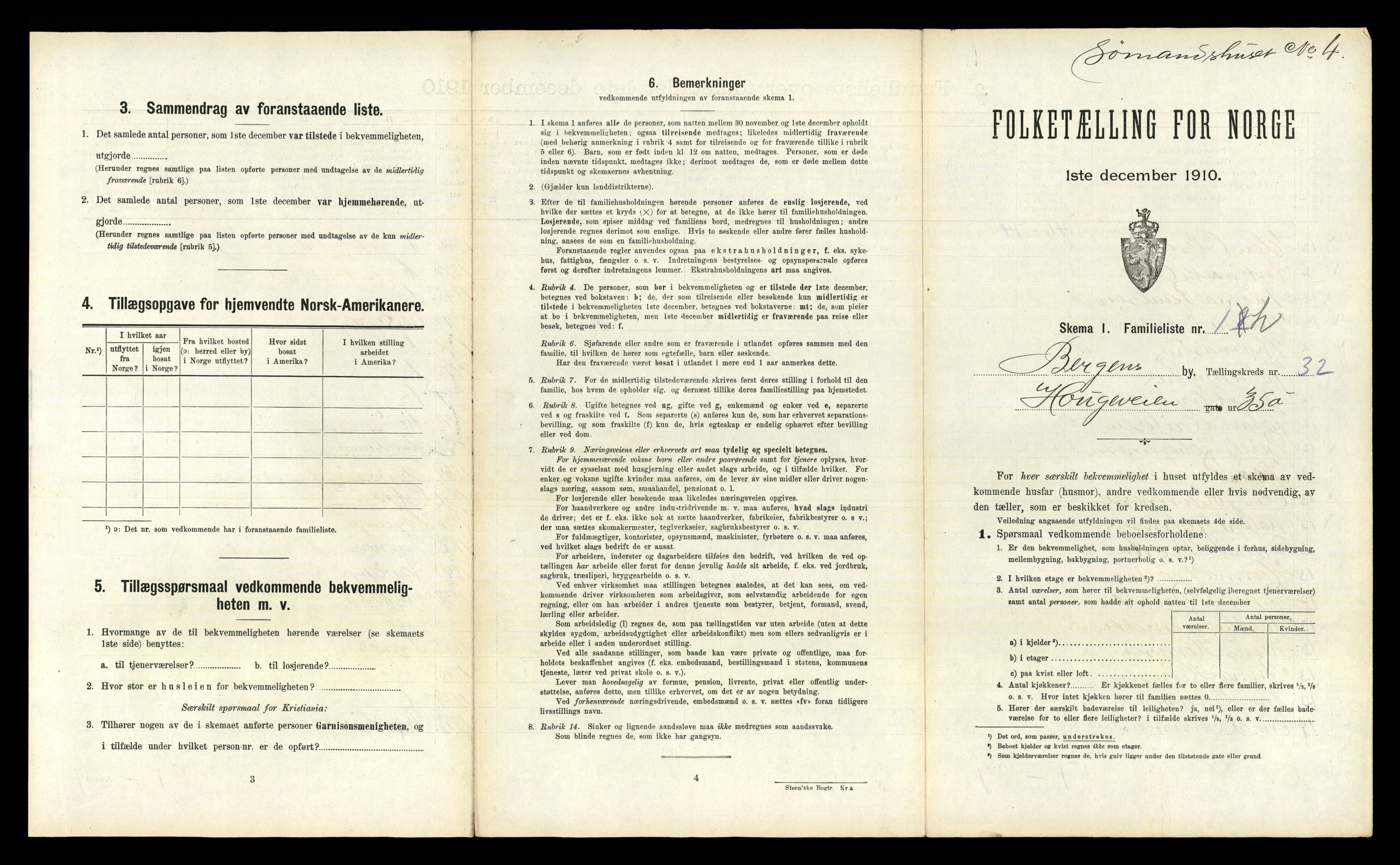 RA, 1910 census for Bergen, 1910, p. 10923