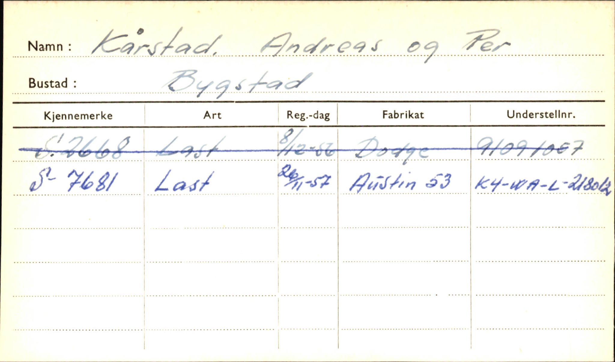 Statens vegvesen, Sogn og Fjordane vegkontor, AV/SAB-A-5301/4/F/L0001B: Eigarregister Fjordane til 1.6.1961, 1930-1961, p. 382