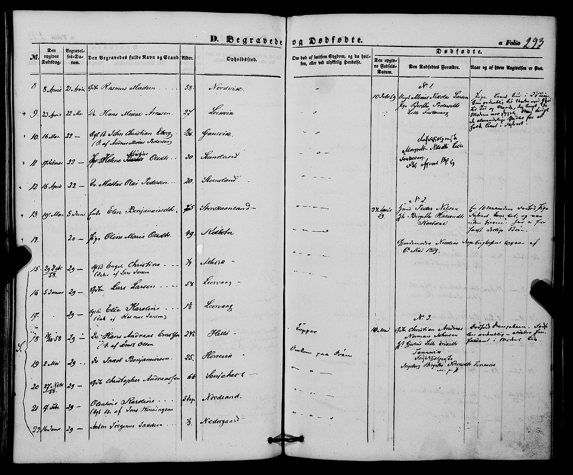 Trondenes sokneprestkontor, SATØ/S-1319/H/Ha/L0011kirke: Parish register (official) no. 11, 1853-1862, p. 293