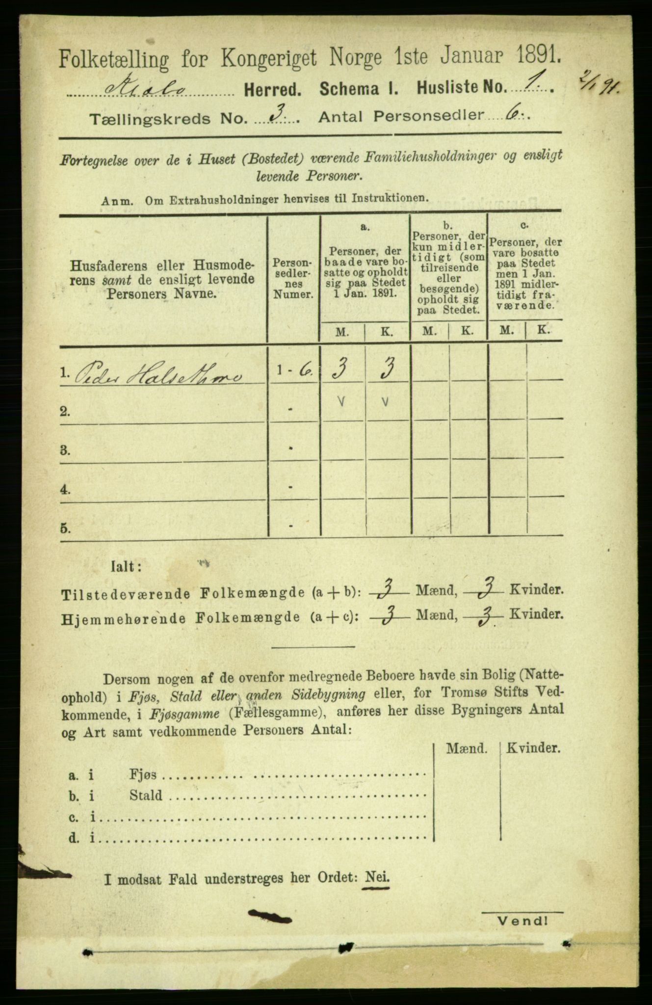 RA, 1891 census for 1662 Klæbu, 1891, p. 338