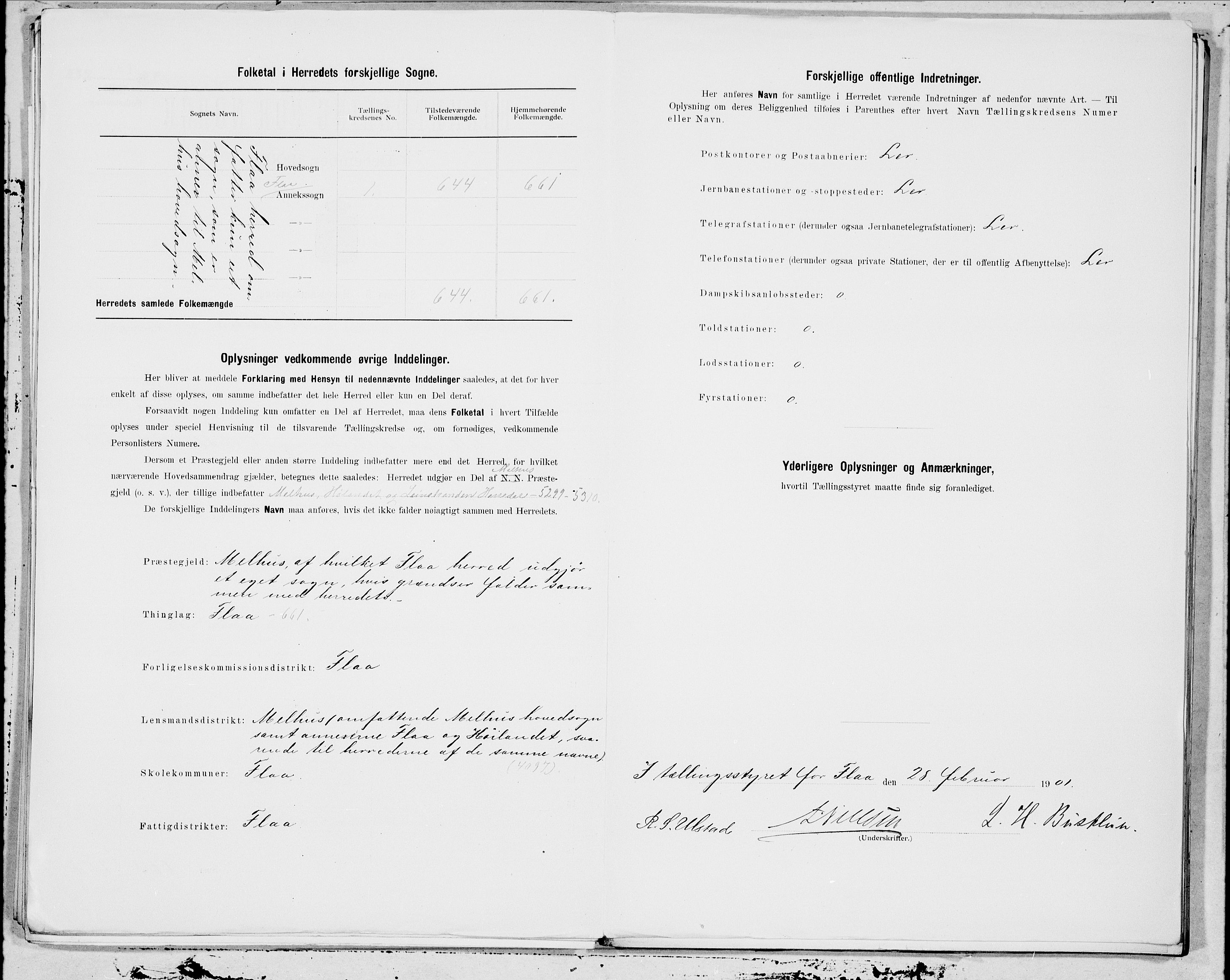 SAT, 1900 census for Flå, 1900, p. 7