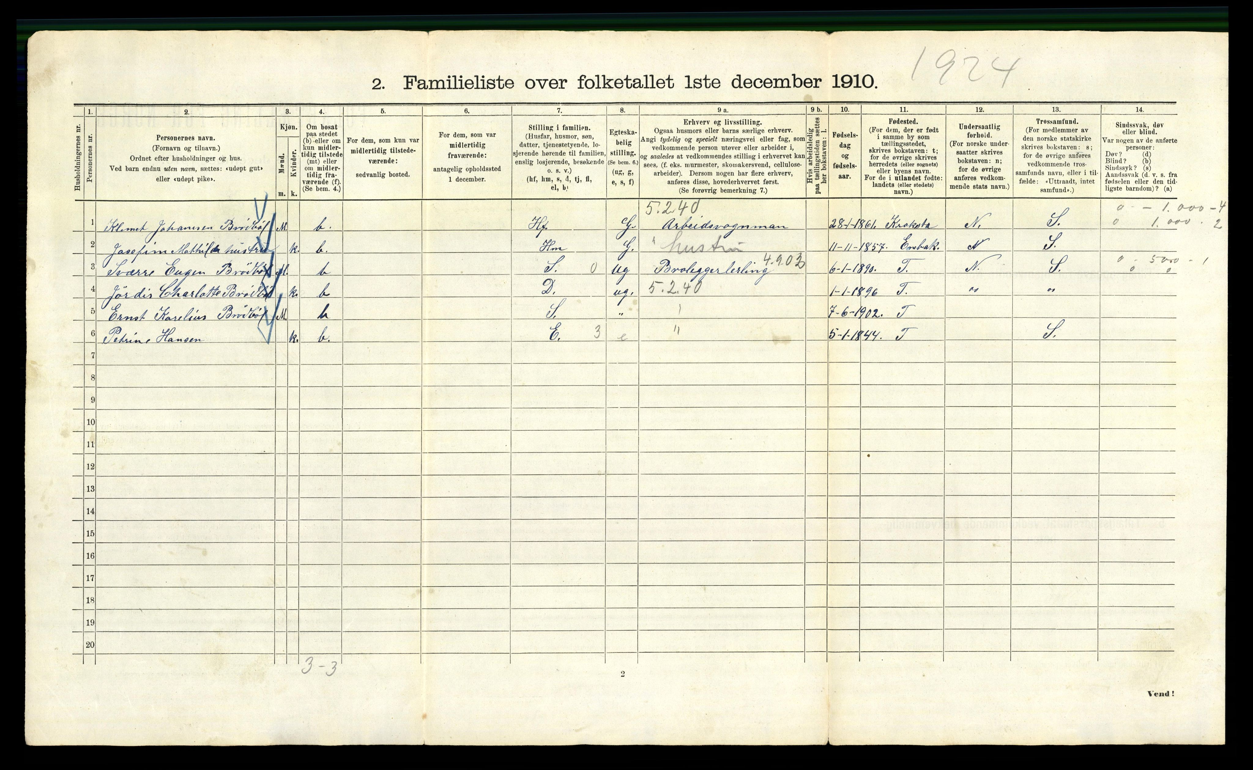 RA, 1910 census for Kristiania, 1910, p. 99834