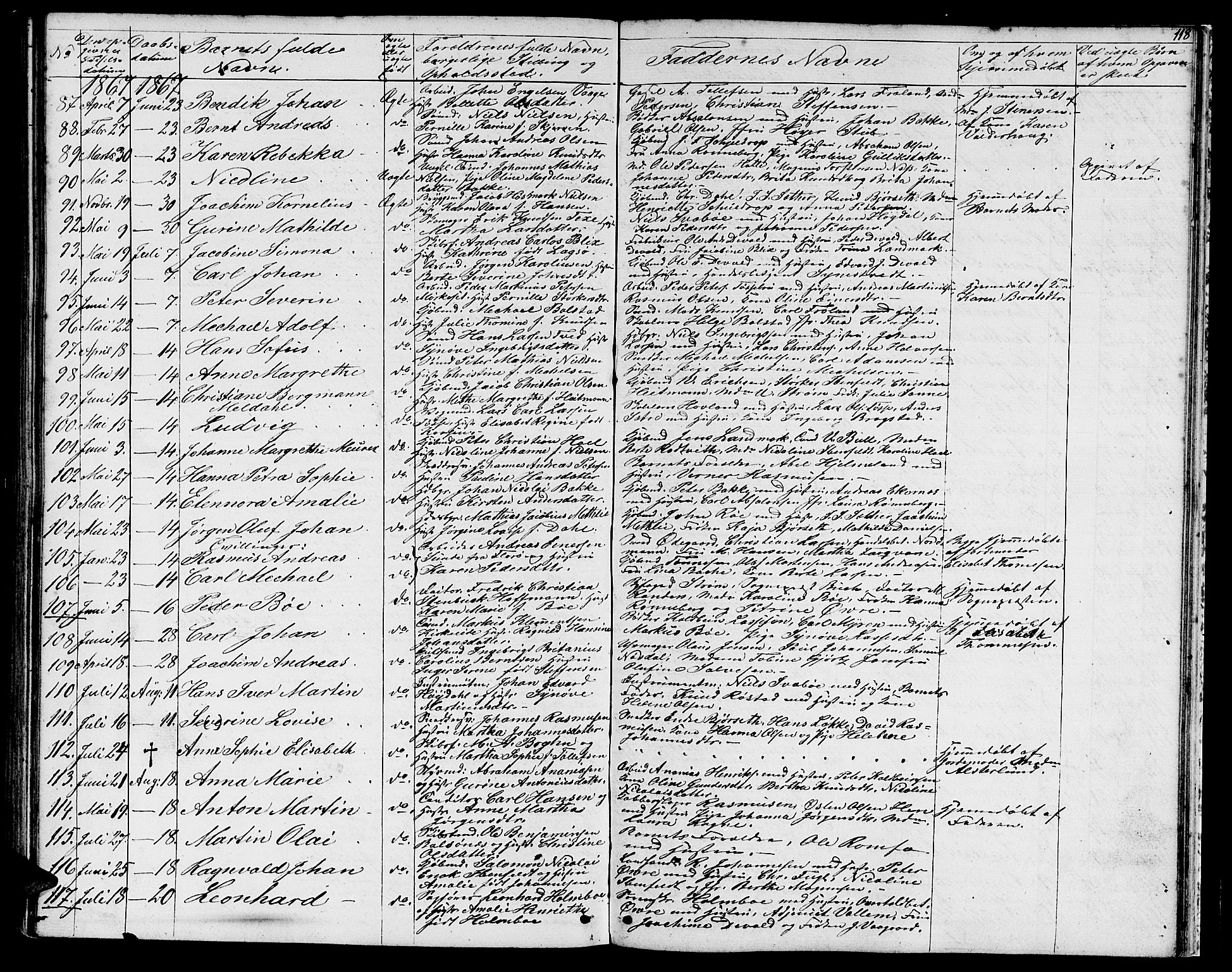 Ministerialprotokoller, klokkerbøker og fødselsregistre - Møre og Romsdal, AV/SAT-A-1454/529/L0464: Parish register (copy) no. 529C01, 1855-1867, p. 118