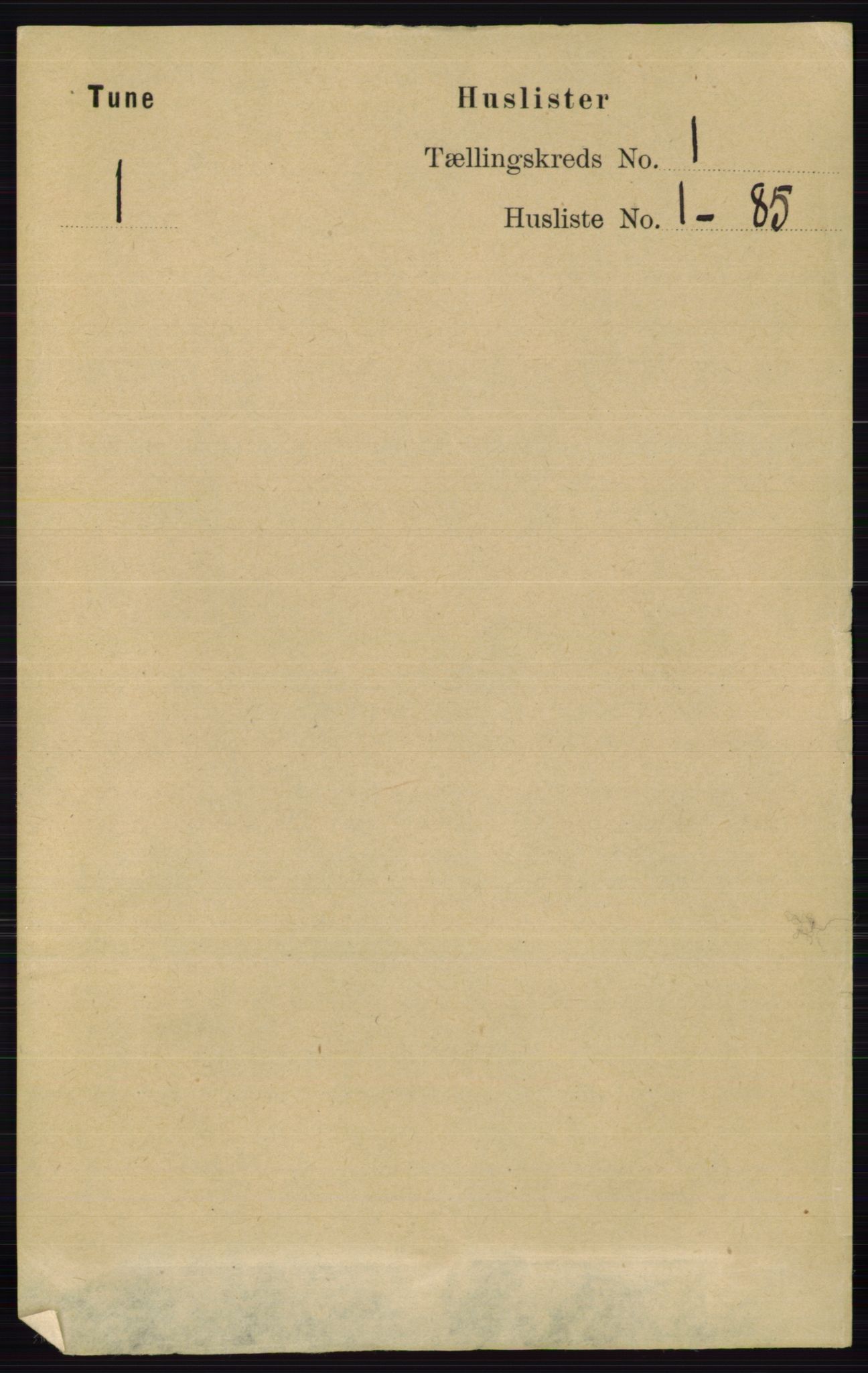 RA, 1891 census for 0130 Tune, 1891, p. 50