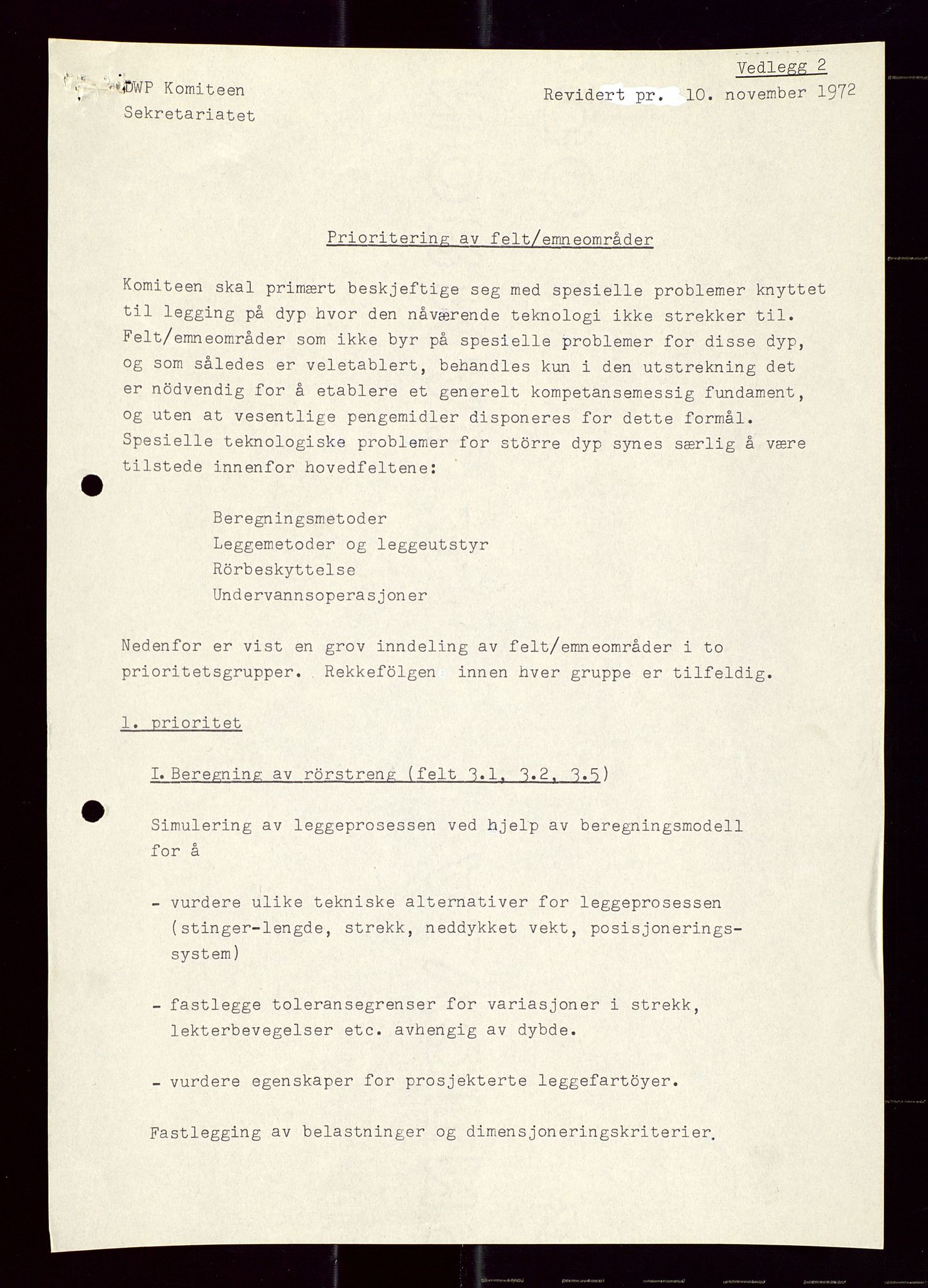 Industridepartementet, Oljekontoret, AV/SAST-A-101348/Di/L0002: DWP, måneds- kvartals- halvårs- og årsrapporter, økonomi, personell, div., 1972-1974, p. 4