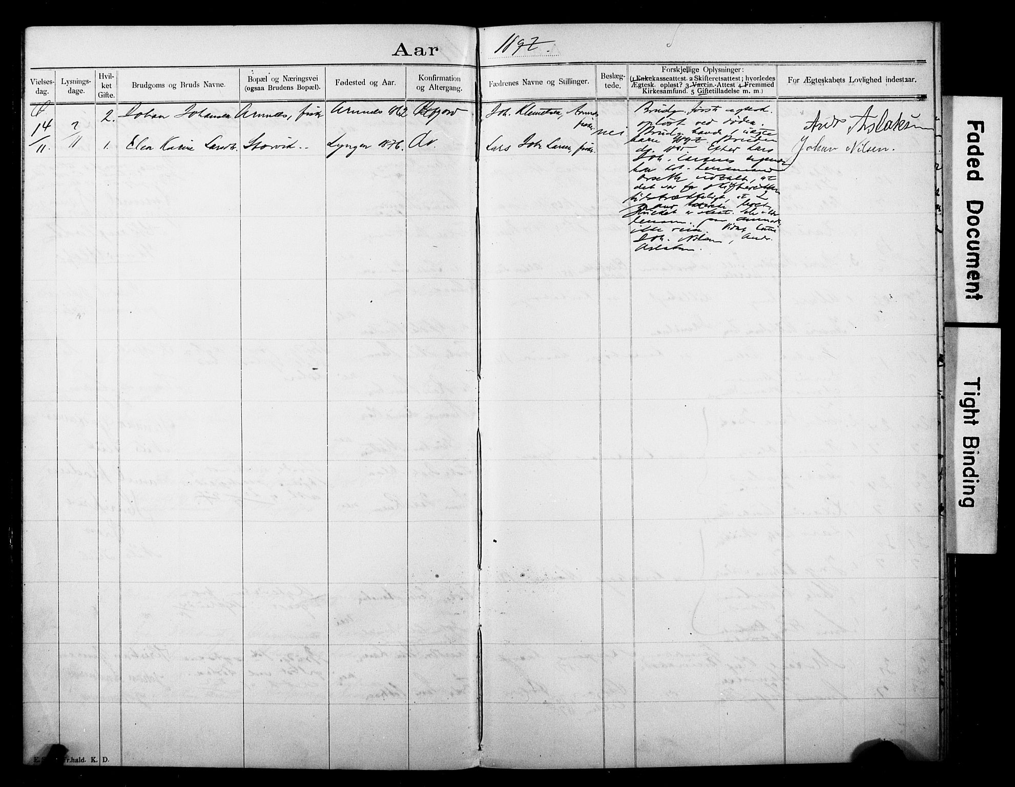 Loppa sokneprestkontor, AV/SATØ-S-1339/I/Ib/L0047: Banns register no. 47, 1897-1919