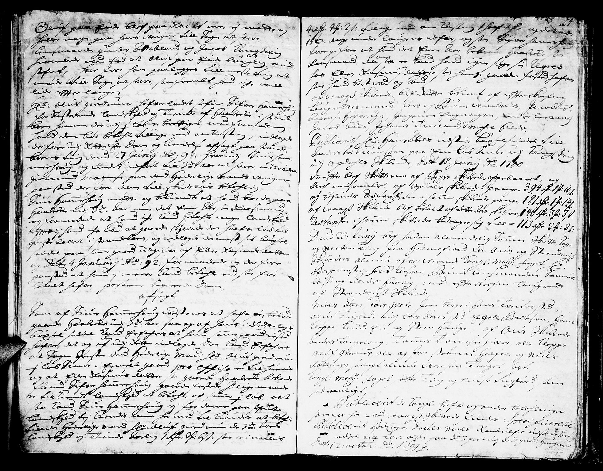 Sunnhordland sorenskrivar, AV/SAB-A-2401/1/F/Faa/L0024: Tingbøker, 1700, p. 23b-24a