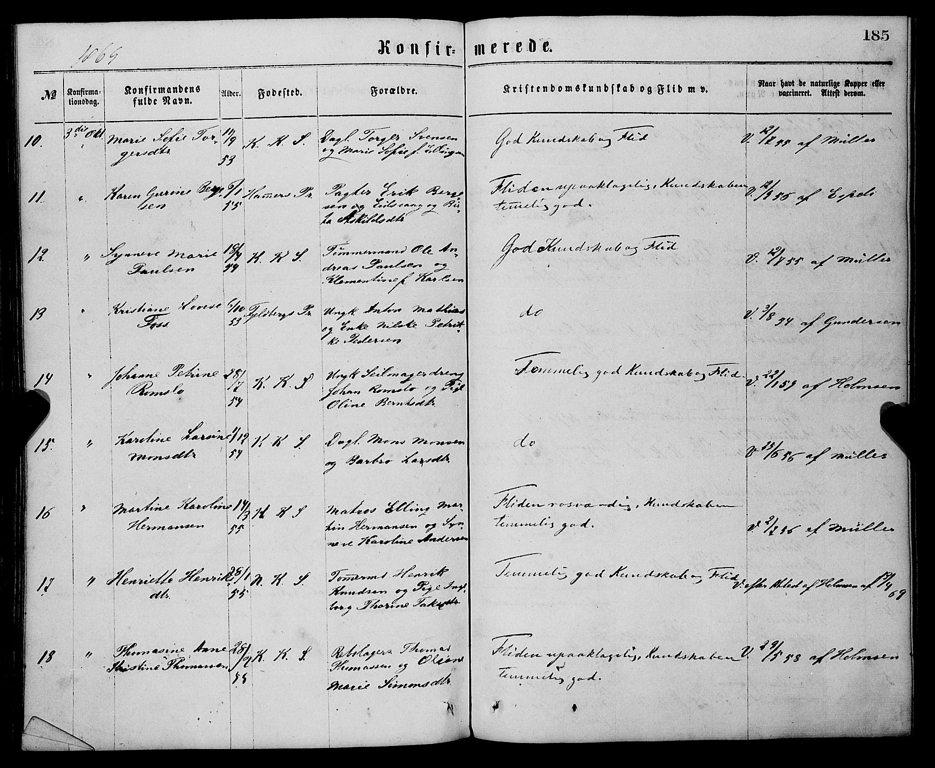 Sandviken Sokneprestembete, AV/SAB-A-77601/H/Ha/L0001: Parish register (official) no. A 1, 1867-1877, p. 185