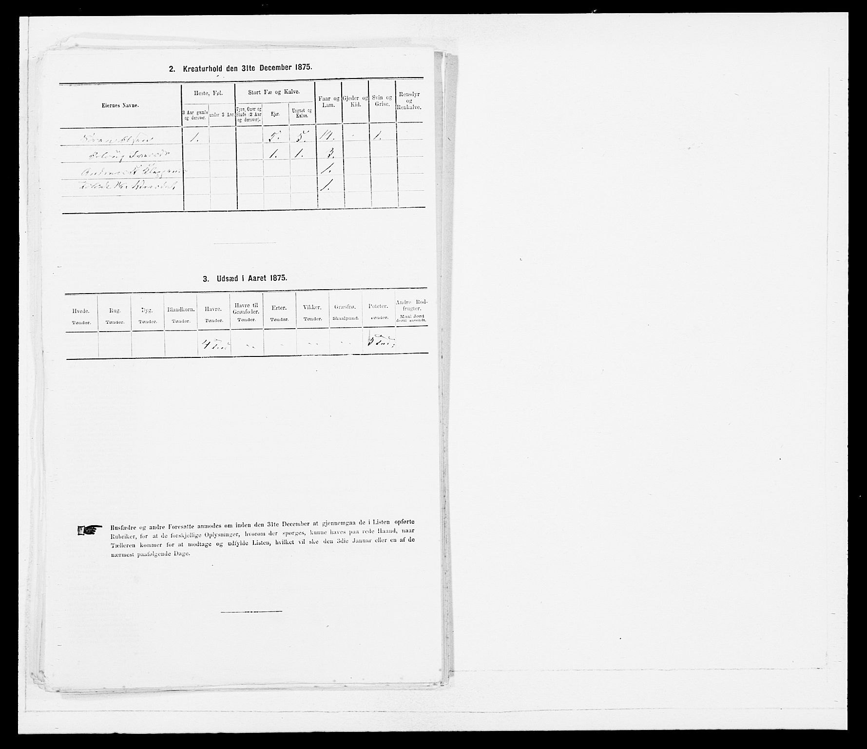 SAB, 1875 census for 1429P Ytre Holmedal, 1875, p. 268