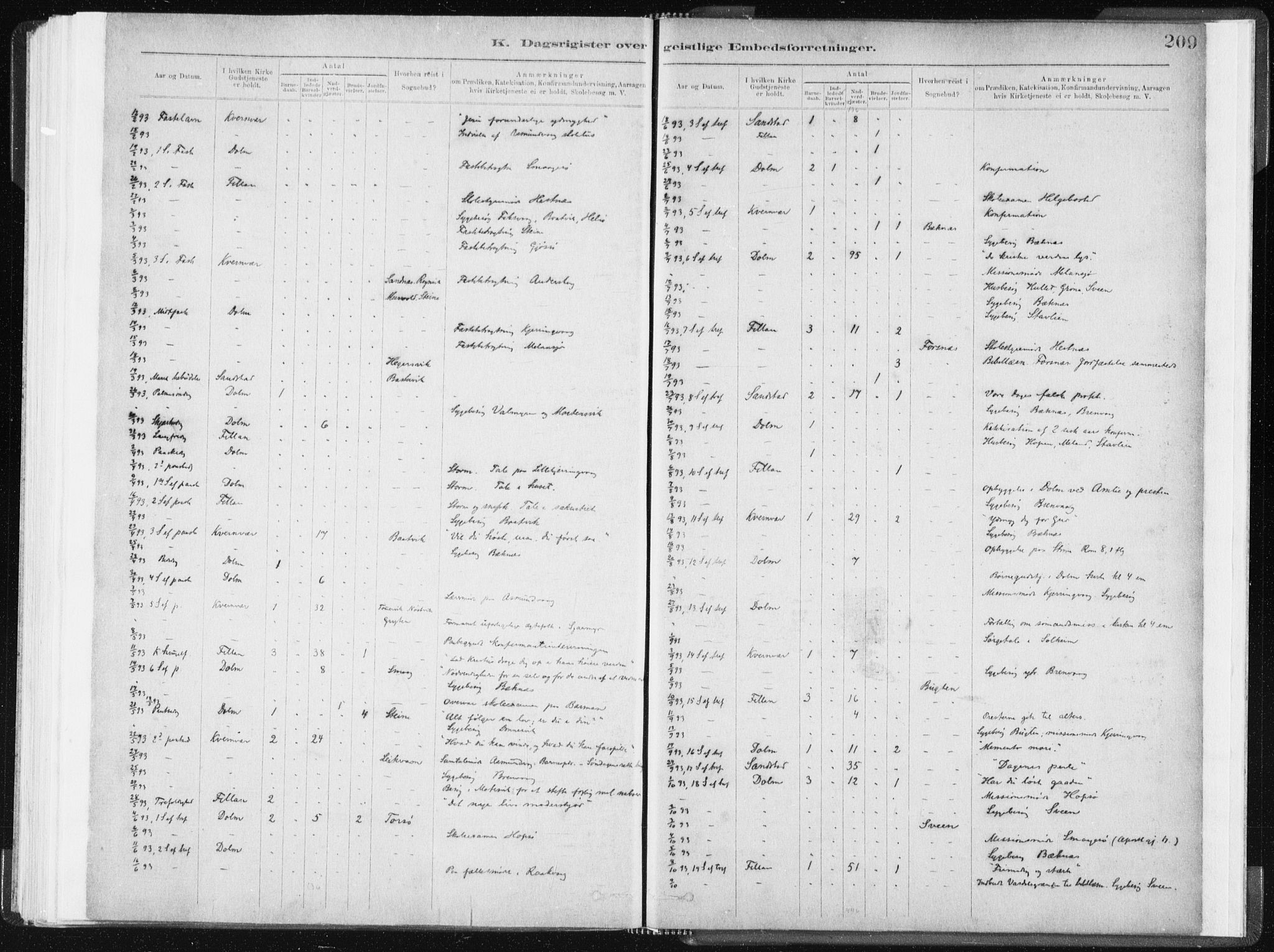 Ministerialprotokoller, klokkerbøker og fødselsregistre - Sør-Trøndelag, SAT/A-1456/634/L0533: Parish register (official) no. 634A09, 1882-1901, p. 209
