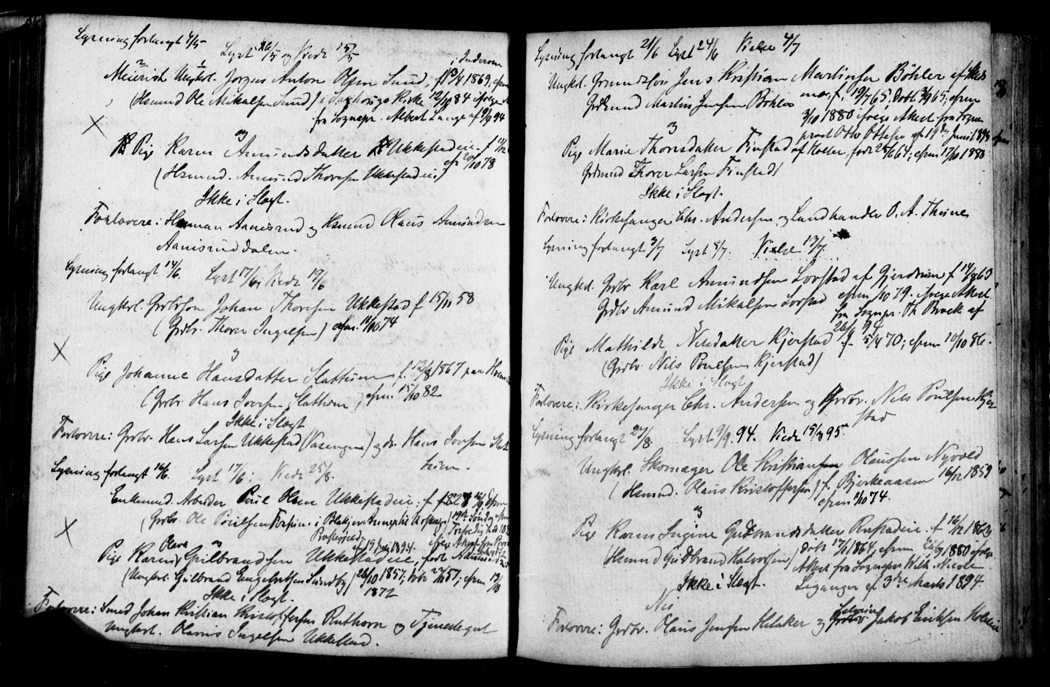 Nannestad prestekontor Kirkebøker, AV/SAO-A-10414a/H/Ha/L0001: Banns register no. I 1, 1878-1898