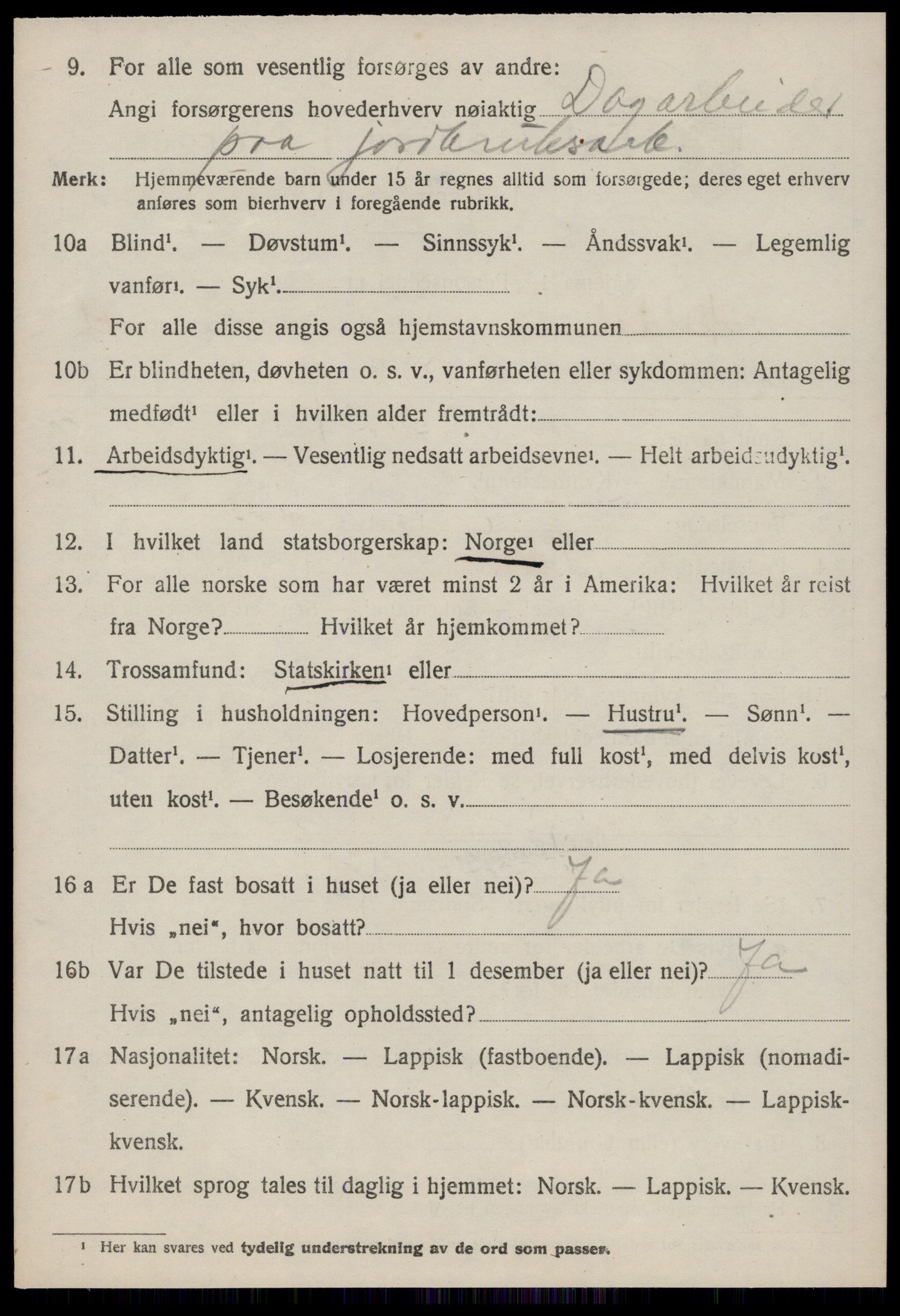 SAT, 1920 census for Meldal, 1920, p. 9468