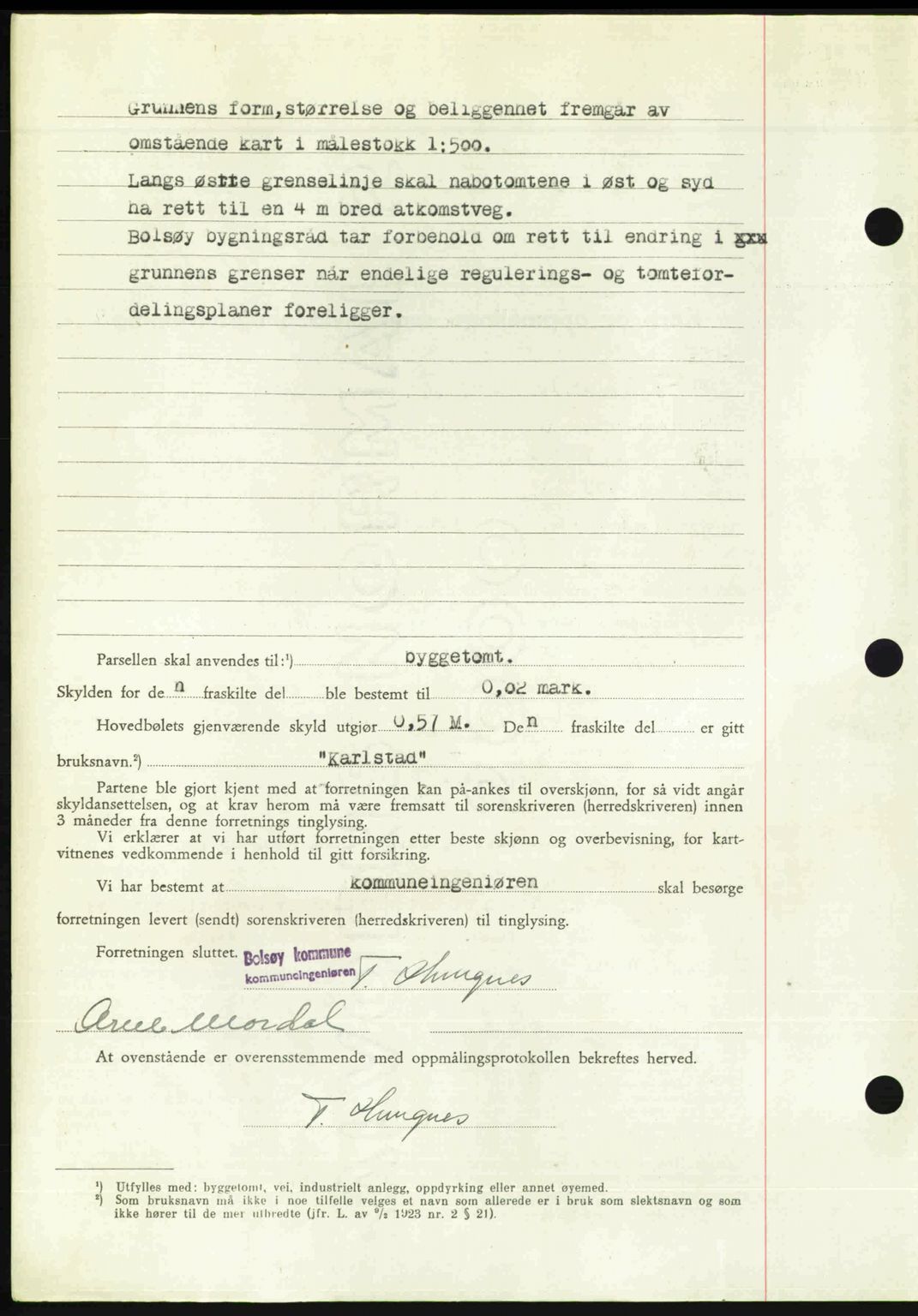 Romsdal sorenskriveri, AV/SAT-A-4149/1/2/2C: Mortgage book no. A24, 1947-1947, Diary no: : 3172/1947