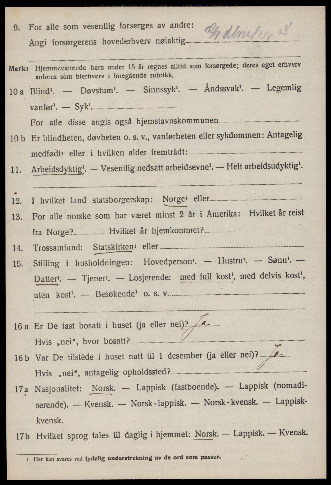 SAT, 1920 census for Meldal, 1920, p. 7292