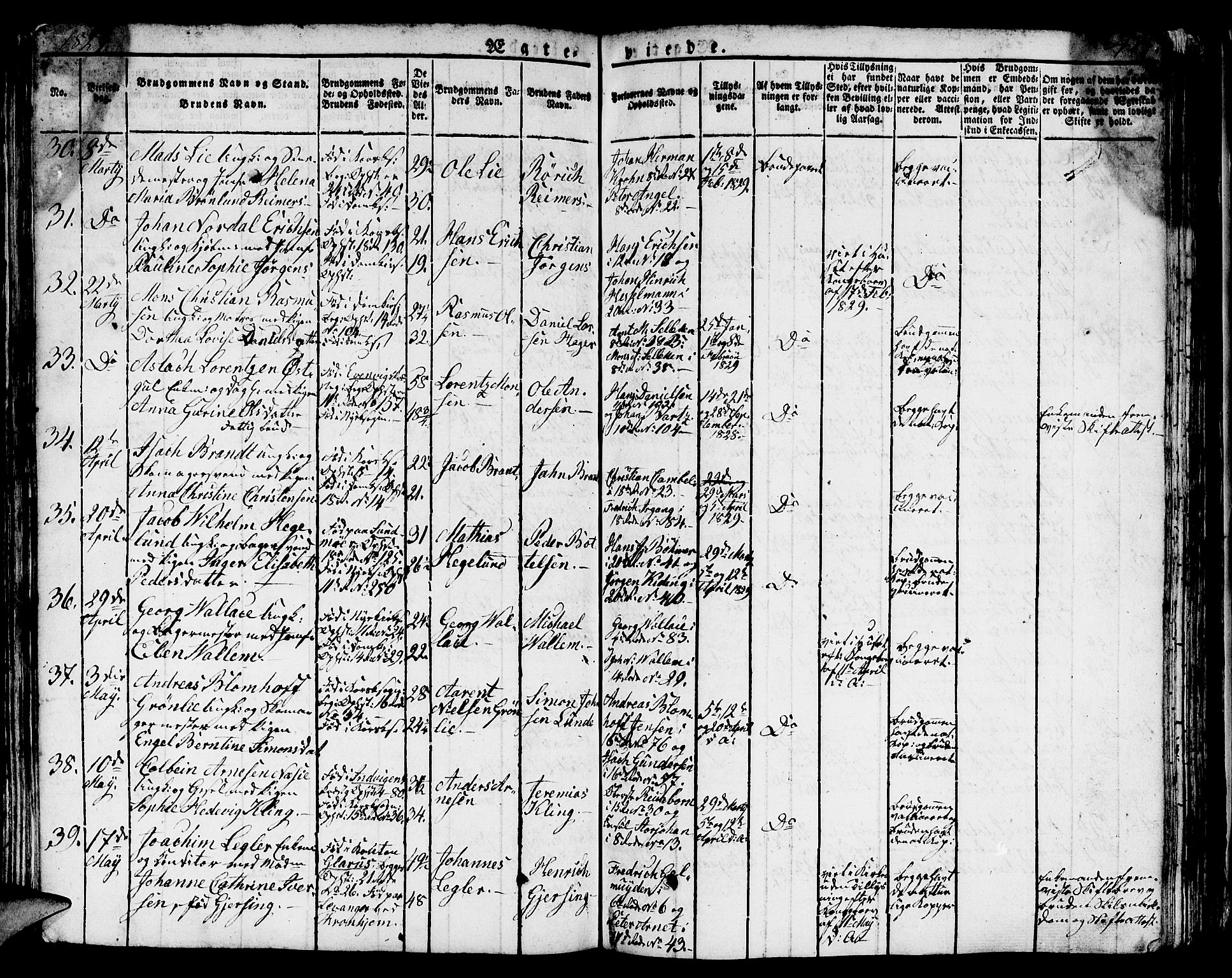 Domkirken sokneprestembete, AV/SAB-A-74801/H/Hab/L0002: Parish register (copy) no. A 2, 1821-1839, p. 427