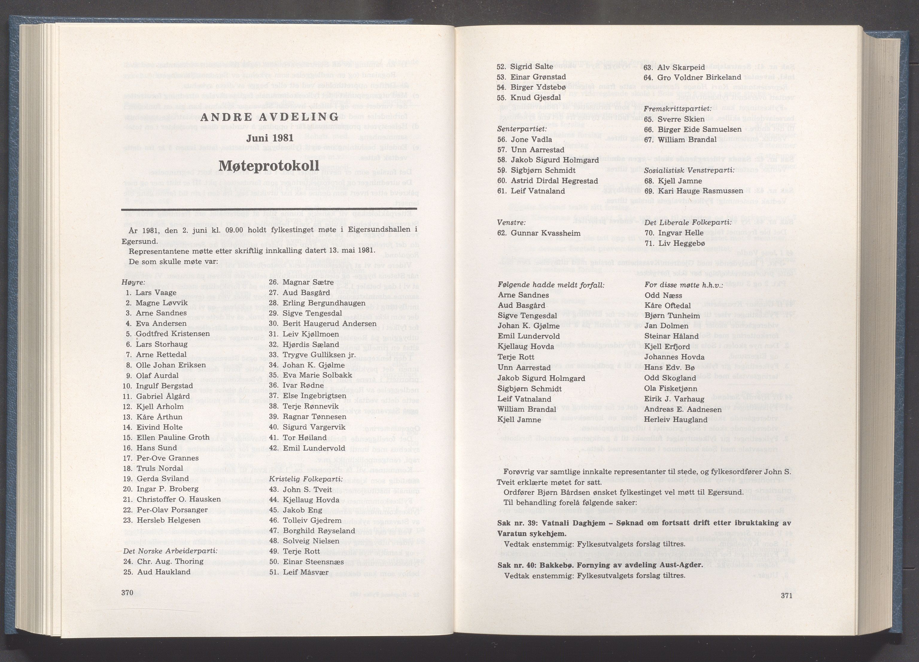 Rogaland fylkeskommune - Fylkesrådmannen , IKAR/A-900/A/Aa/Aaa/L0101: Møtebok , 1981, p. 370-371