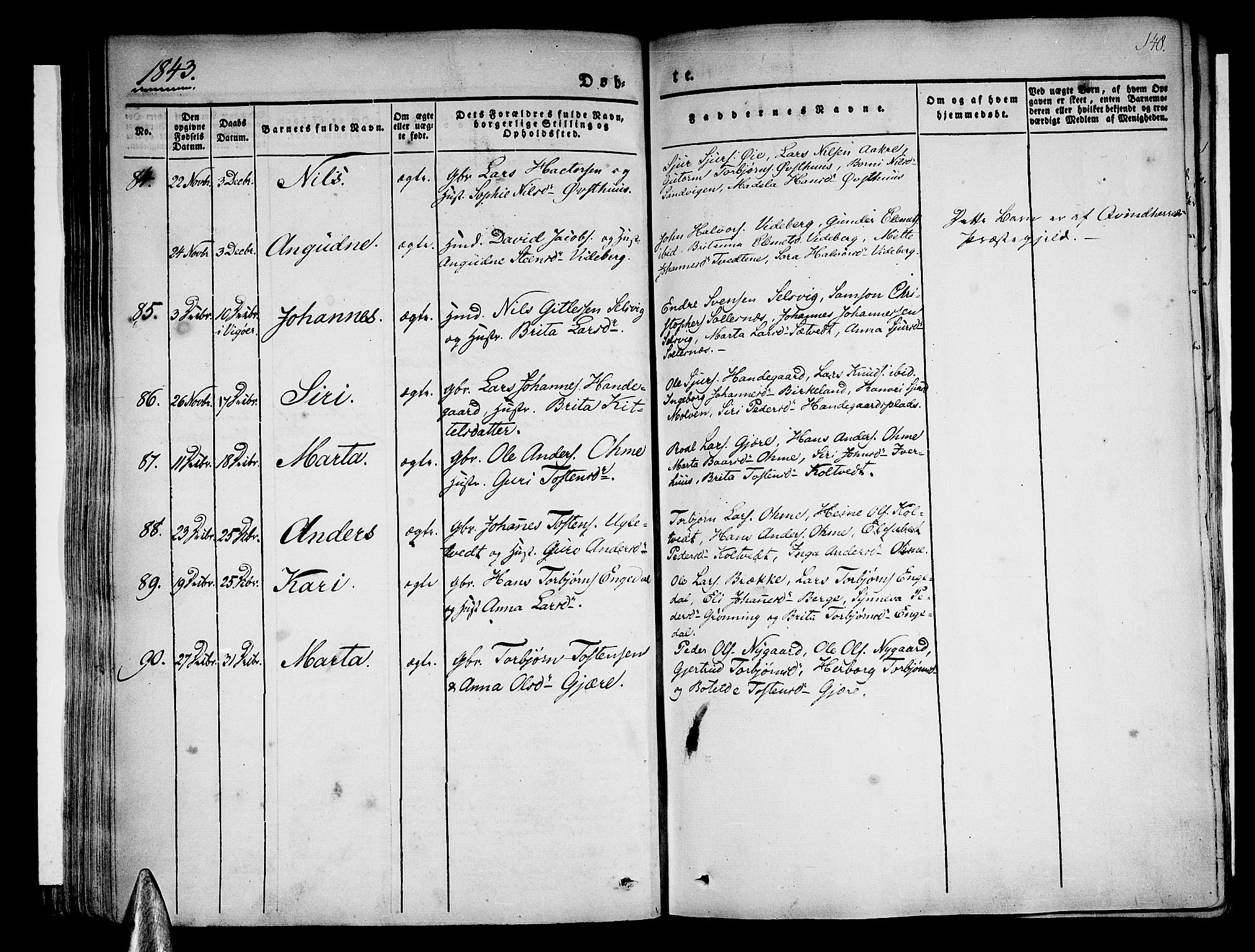 Strandebarm sokneprestembete, AV/SAB-A-78401/H/Haa: Parish register (official) no. A 6, 1826-1843, p. 148