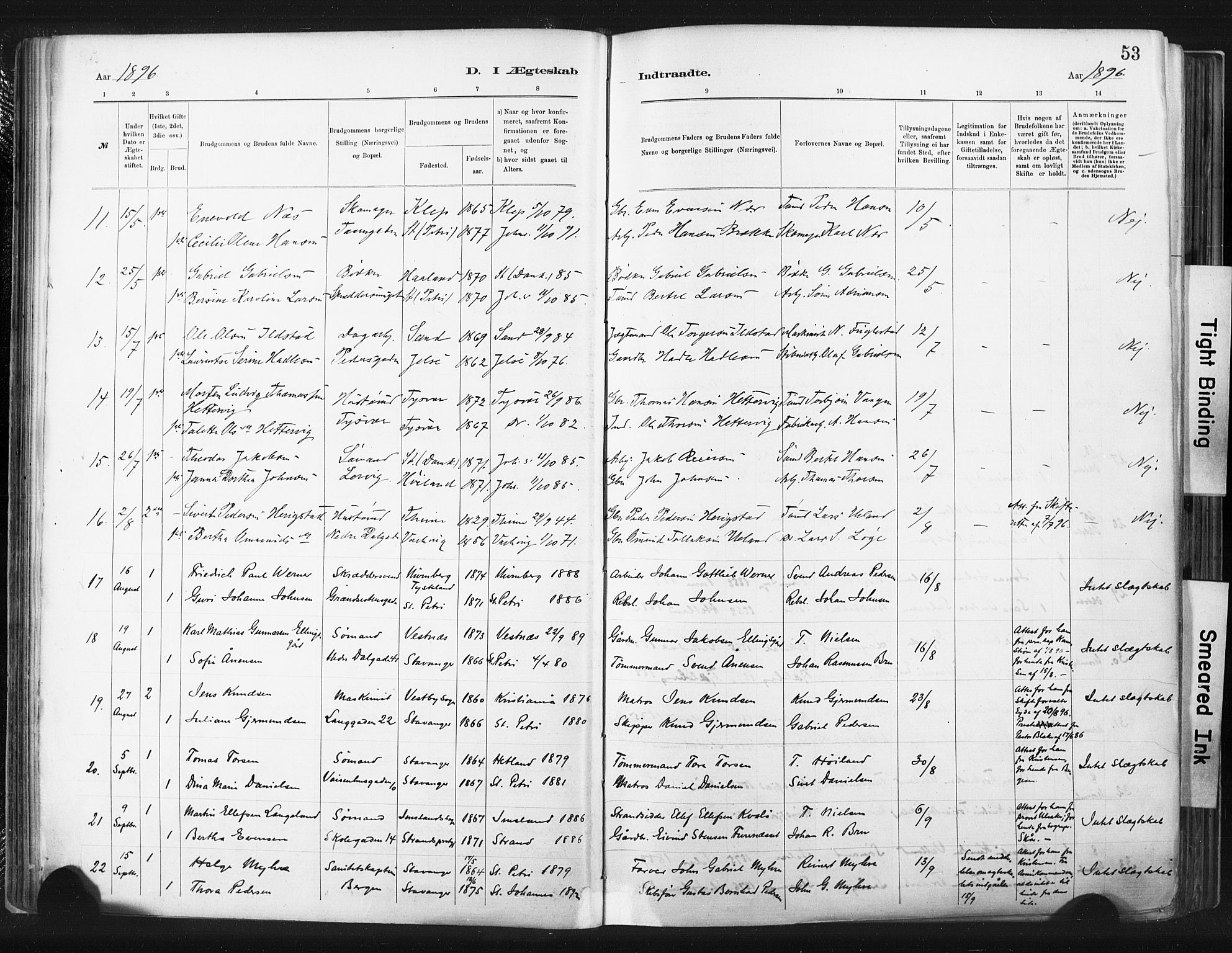 St. Johannes sokneprestkontor, SAST/A-101814/001/30/30BA/L0003: Parish register (official) no. A 3, 1885-1910, p. 53