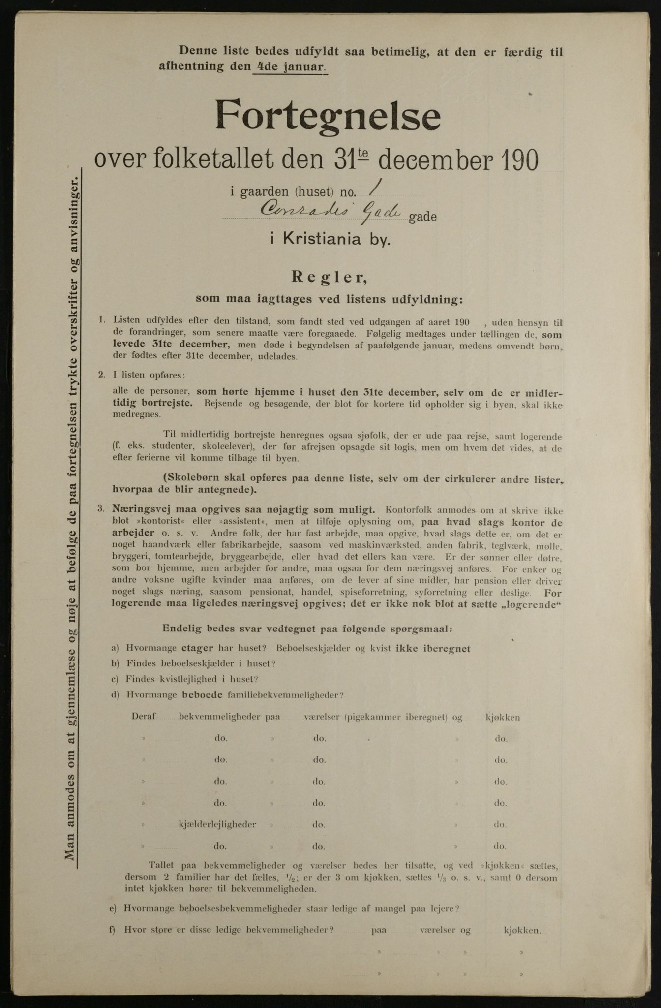 OBA, Municipal Census 1901 for Kristiania, 1901, p. 2162