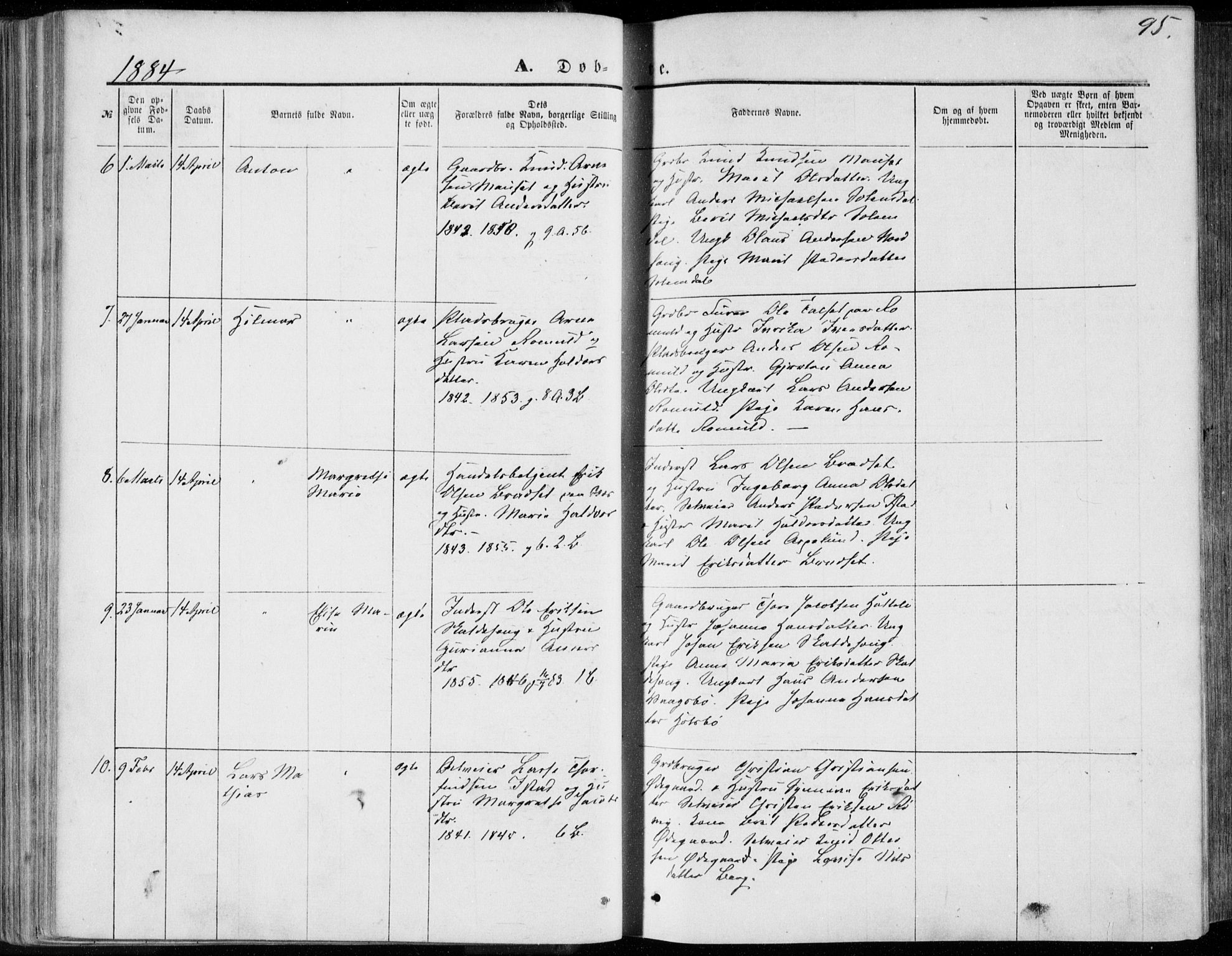 Ministerialprotokoller, klokkerbøker og fødselsregistre - Møre og Romsdal, AV/SAT-A-1454/557/L0681: Parish register (official) no. 557A03, 1869-1886, p. 95