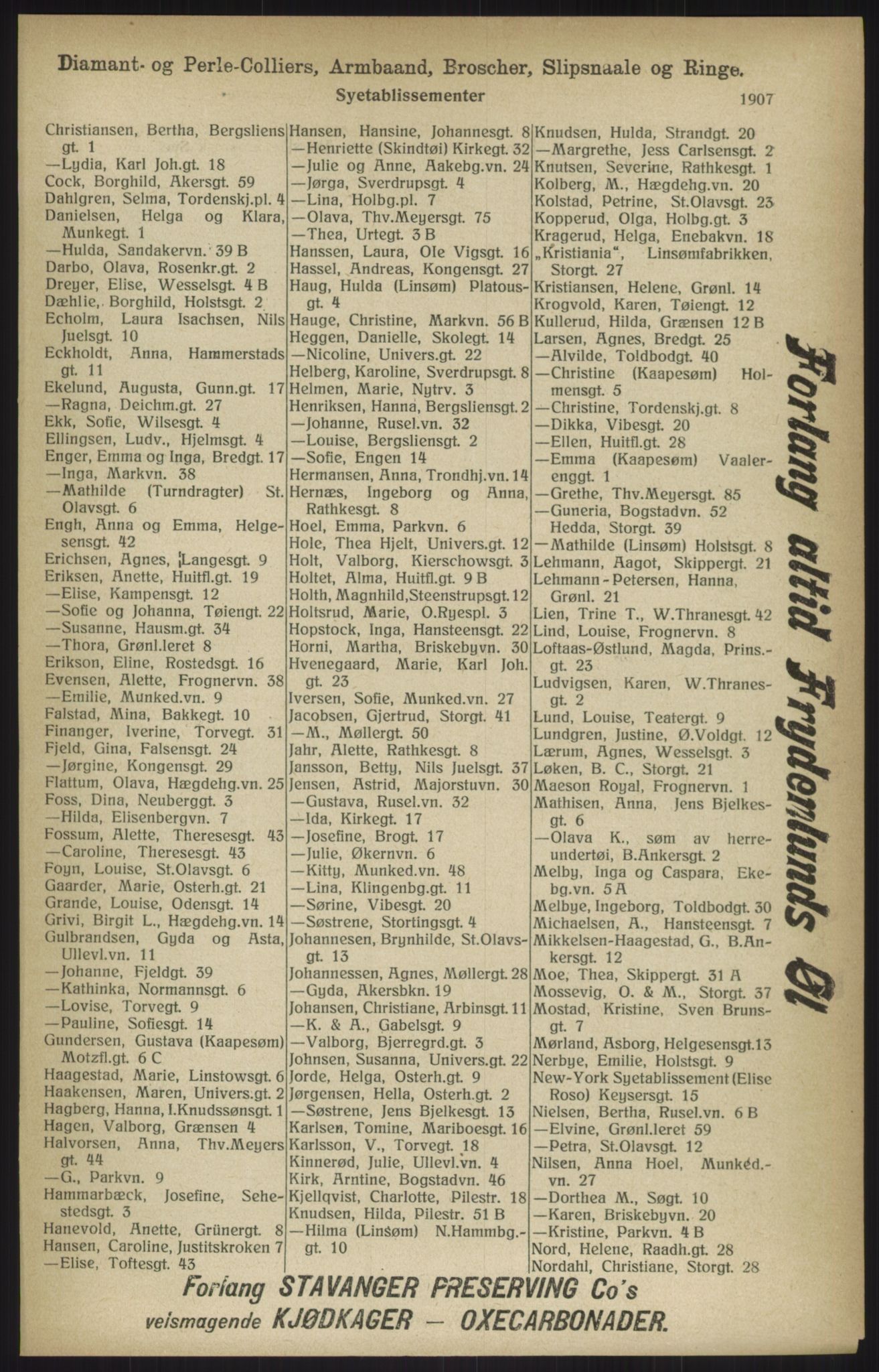 Kristiania/Oslo adressebok, PUBL/-, 1915, p. 1907