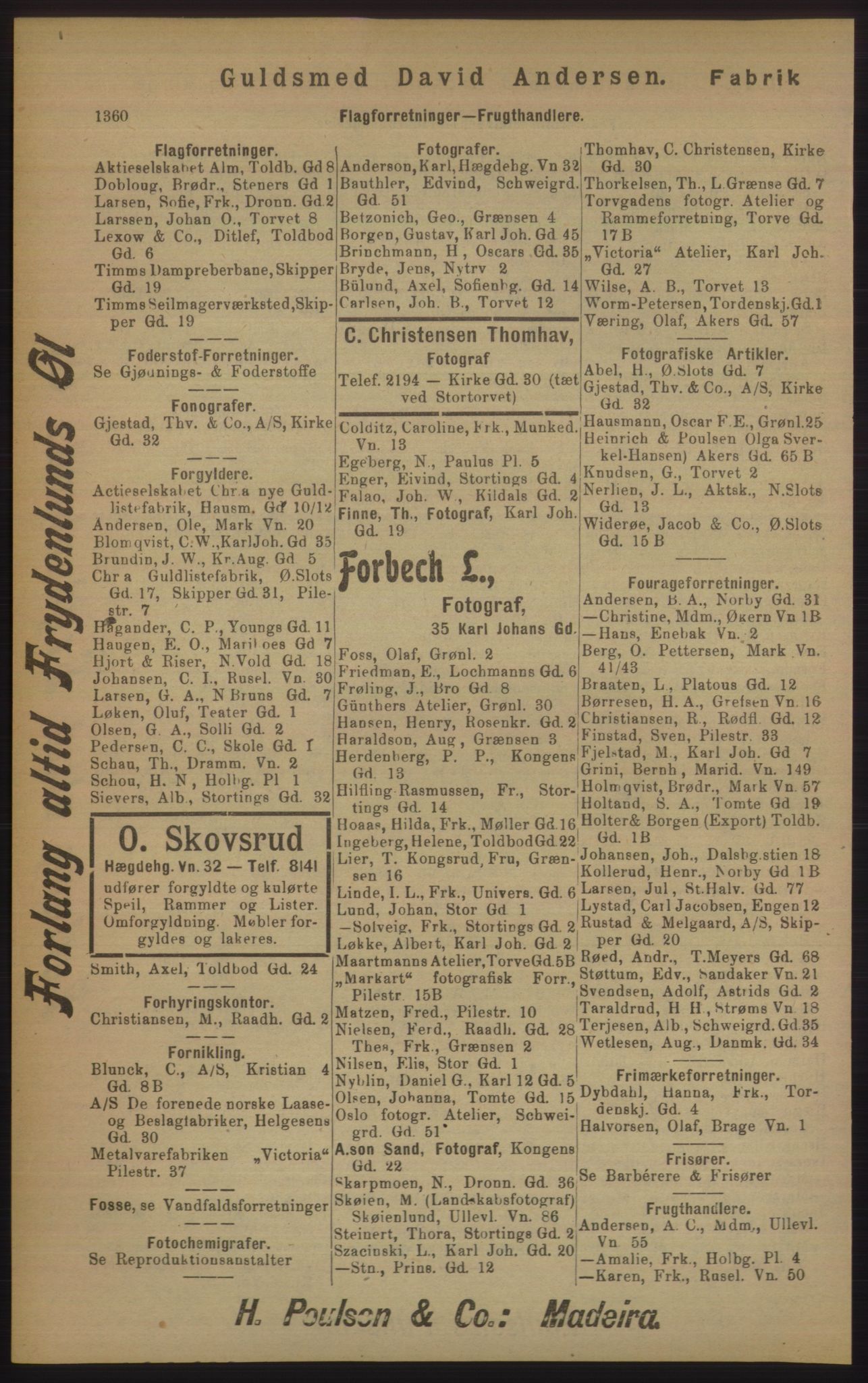 Kristiania/Oslo adressebok, PUBL/-, 1905, p. 1360