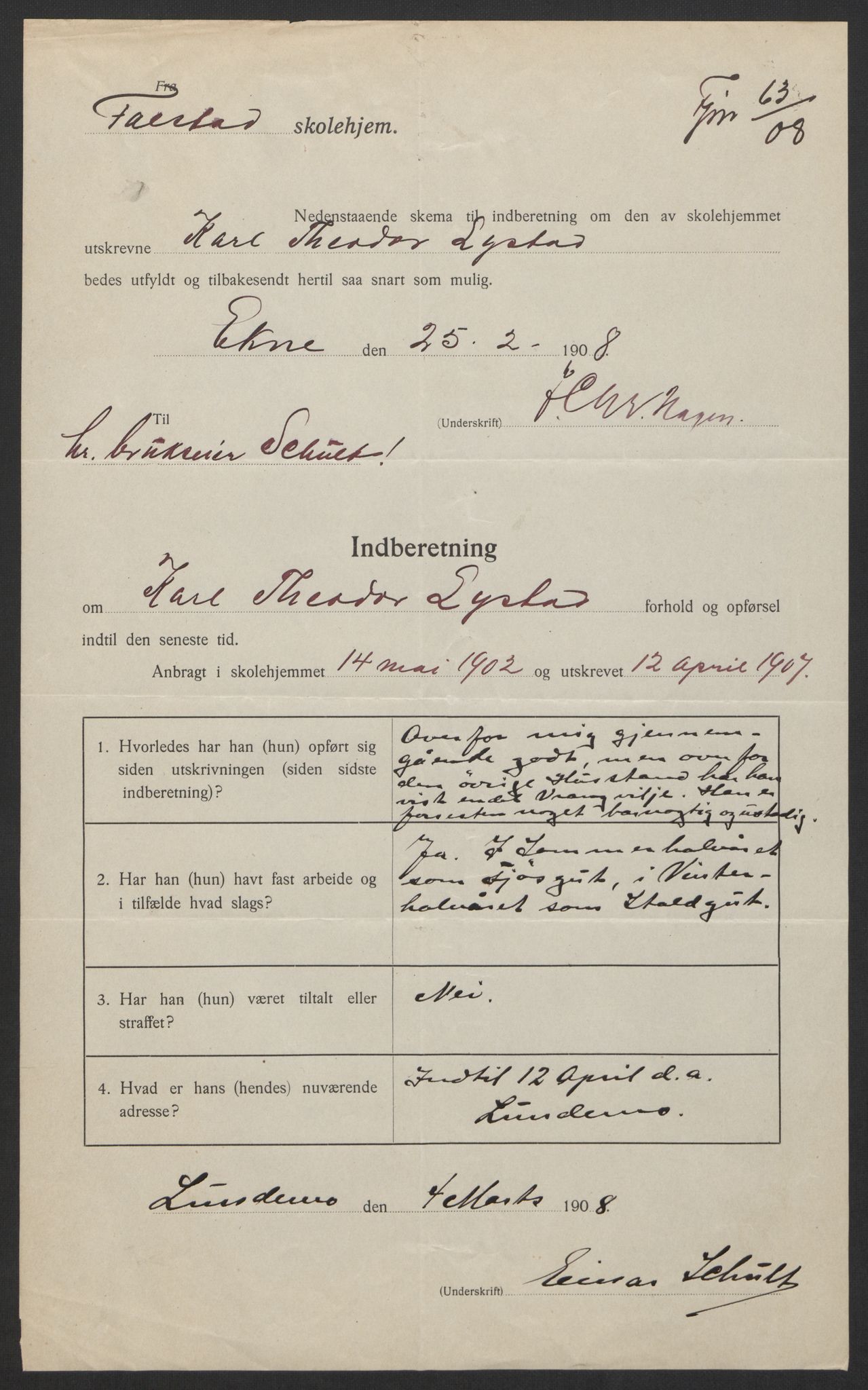 Falstad skolehjem, AV/RA-S-1676/E/Eb/L0004: Elevmapper løpenr. 81-98, 1901-1909, p. 208