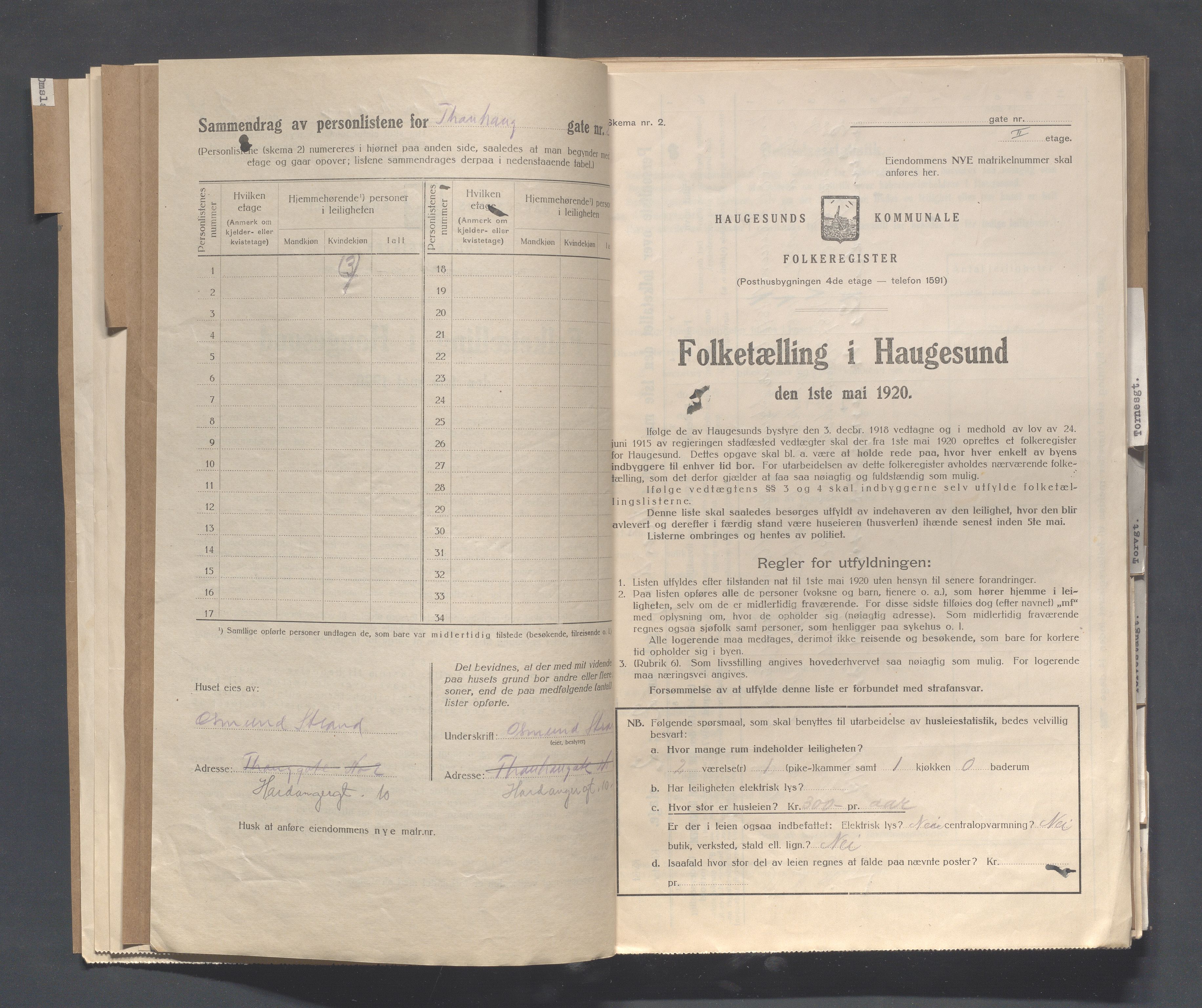 IKAR, Local census 1.5.1920 for Haugesund, 1920, p. 5169