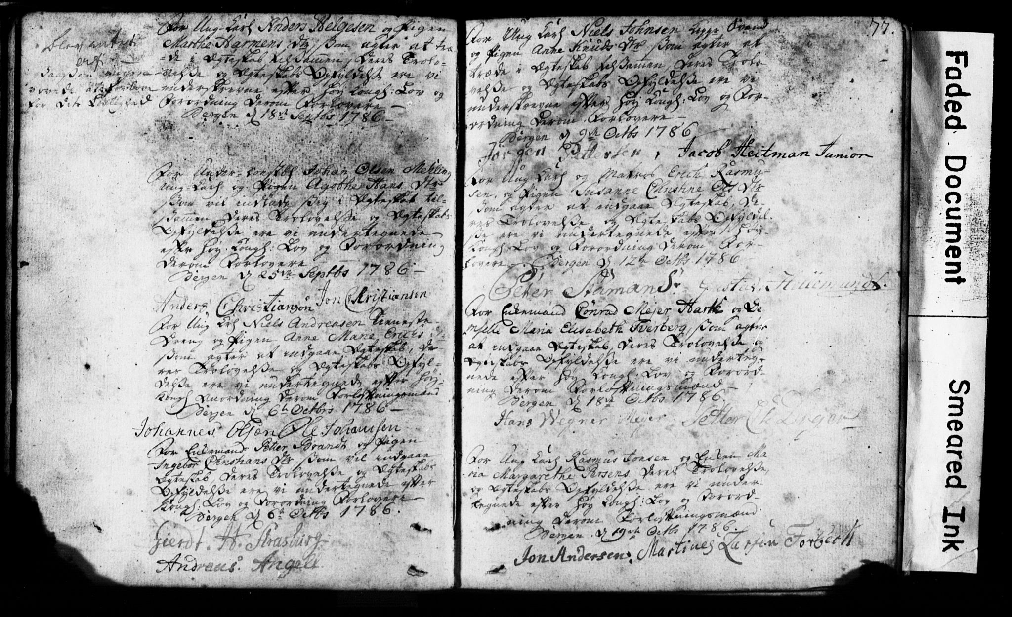 Korskirken sokneprestembete, AV/SAB-A-76101: Best man's statements no. II.5.1, 1776-1816, p. 77