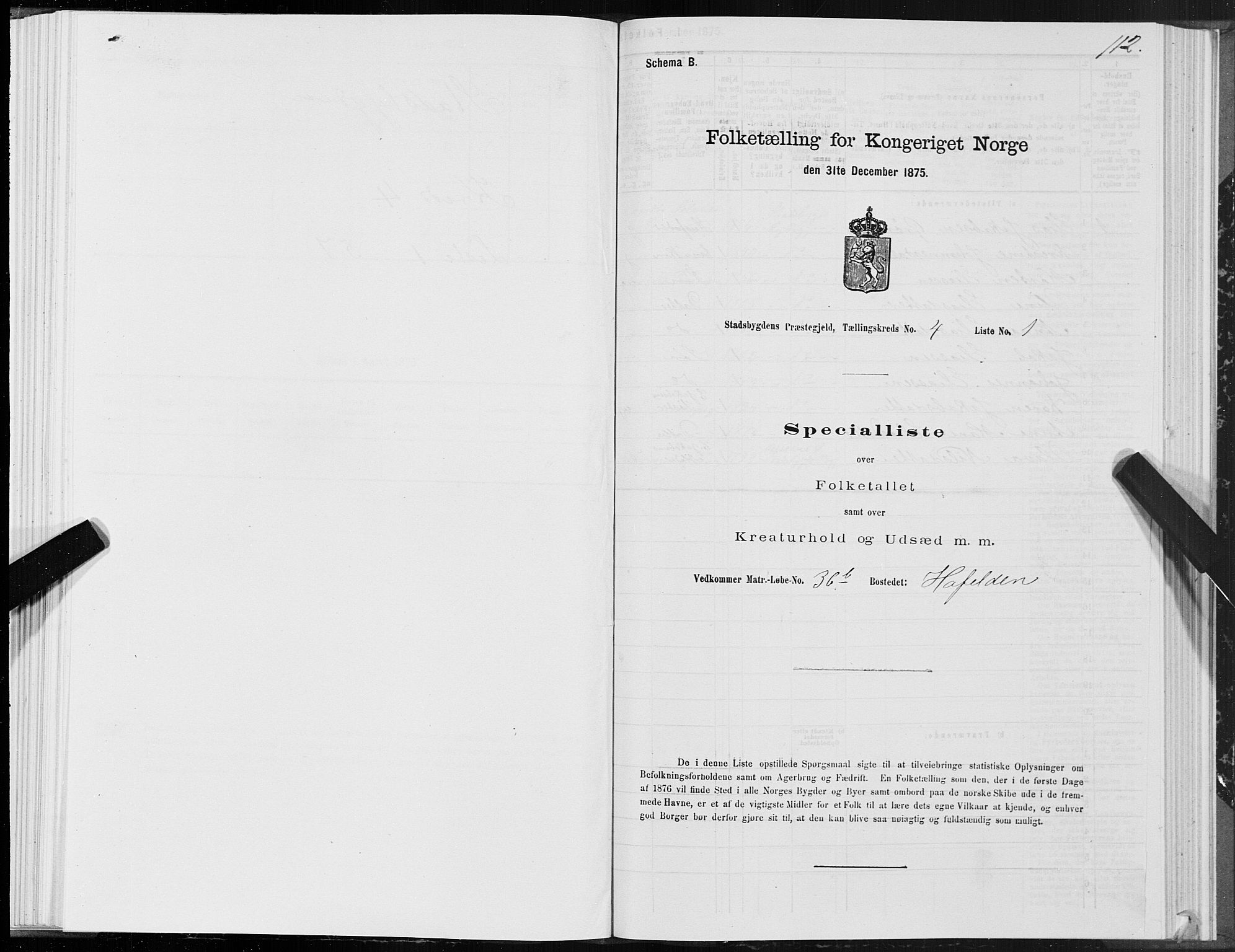 SAT, 1875 census for 1625P Stadsbygd, 1875, p. 2112