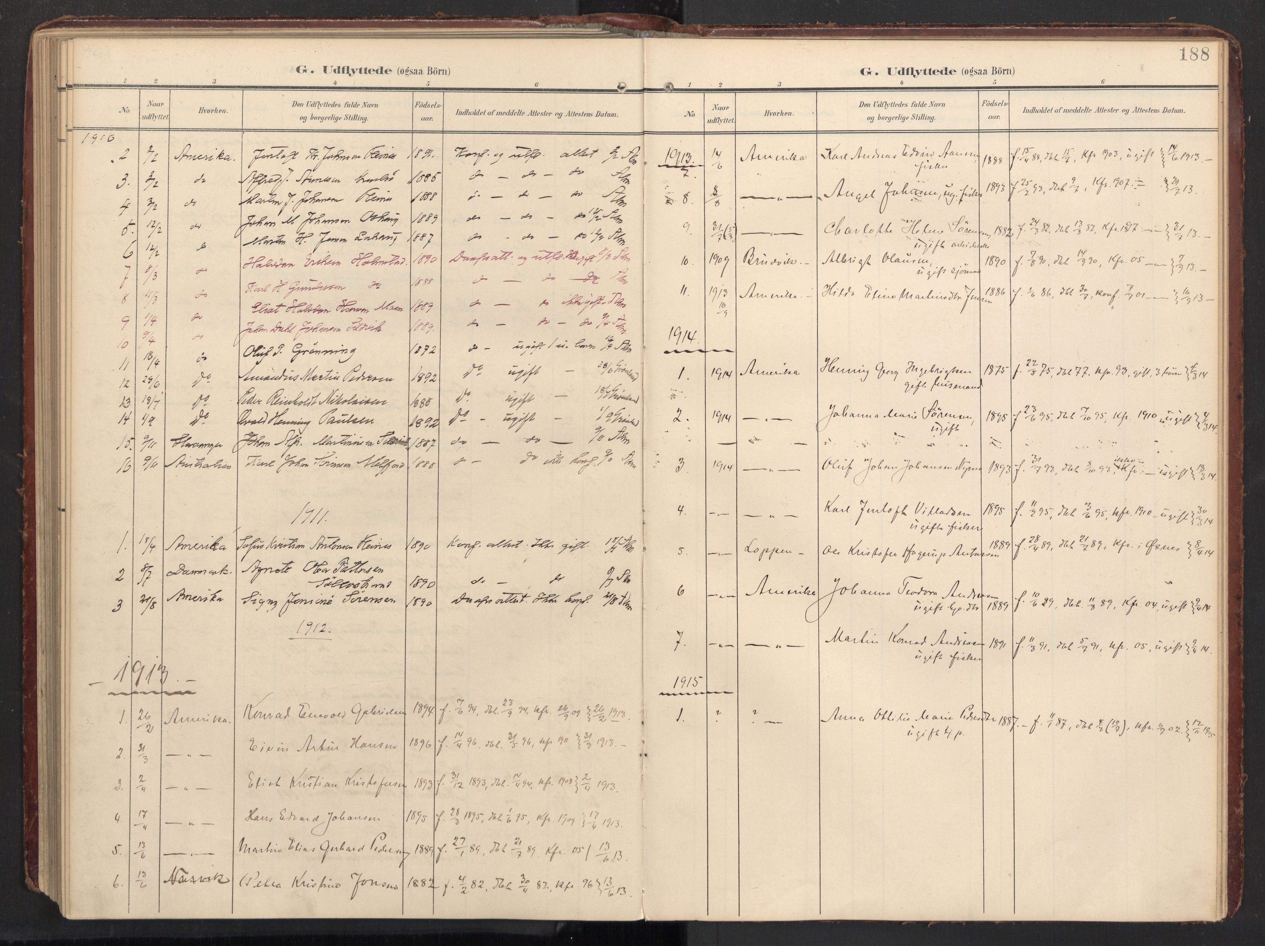 Ministerialprotokoller, klokkerbøker og fødselsregistre - Nordland, SAT/A-1459/890/L1287: Parish register (official) no. 890A02, 1903-1915, p. 188