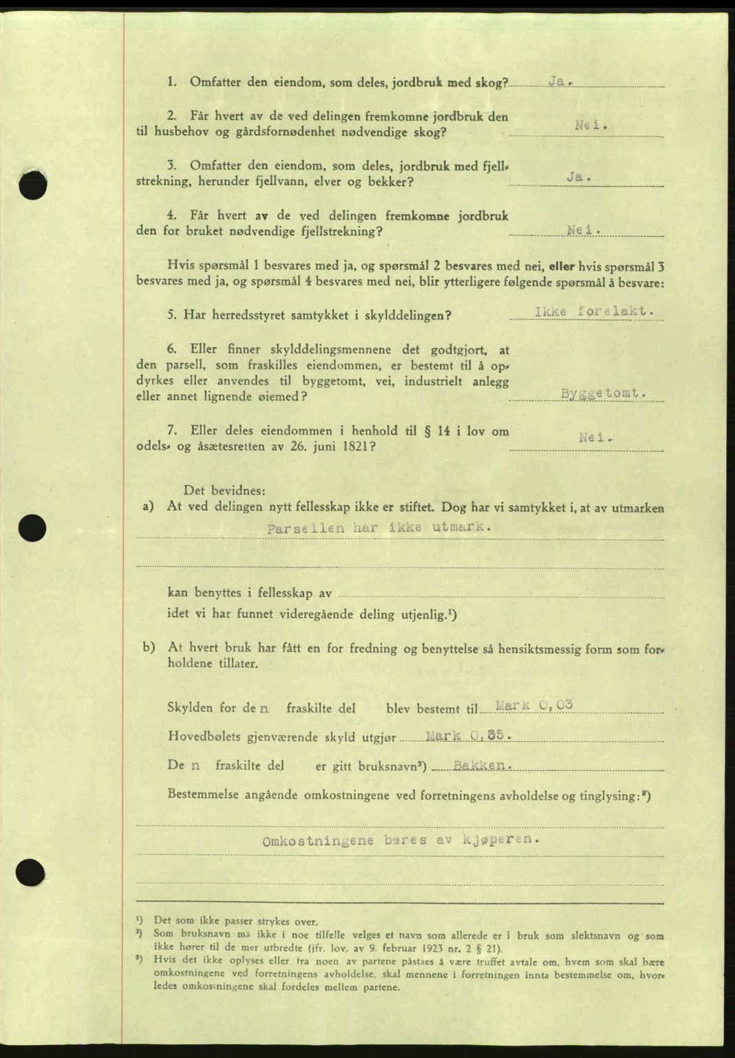 Nordmøre sorenskriveri, AV/SAT-A-4132/1/2/2Ca: Mortgage book no. A98, 1944-1944, Diary no: : 2226/1944