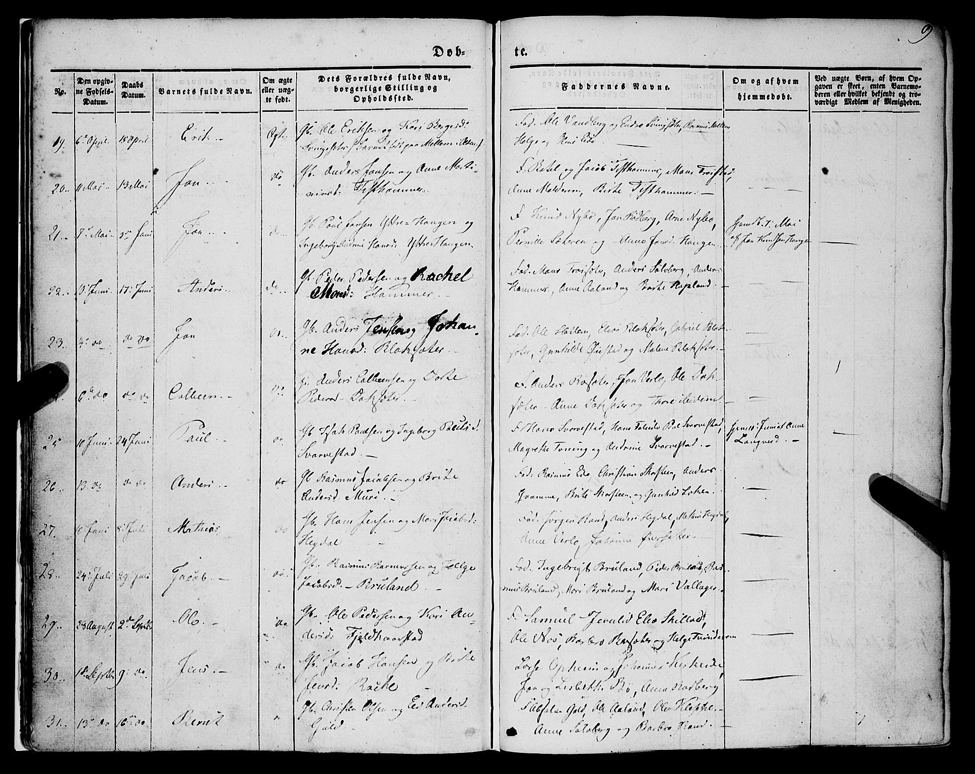 Innvik sokneprestembete, AV/SAB-A-80501: Parish register (official) no. A 5, 1847-1865, p. 9