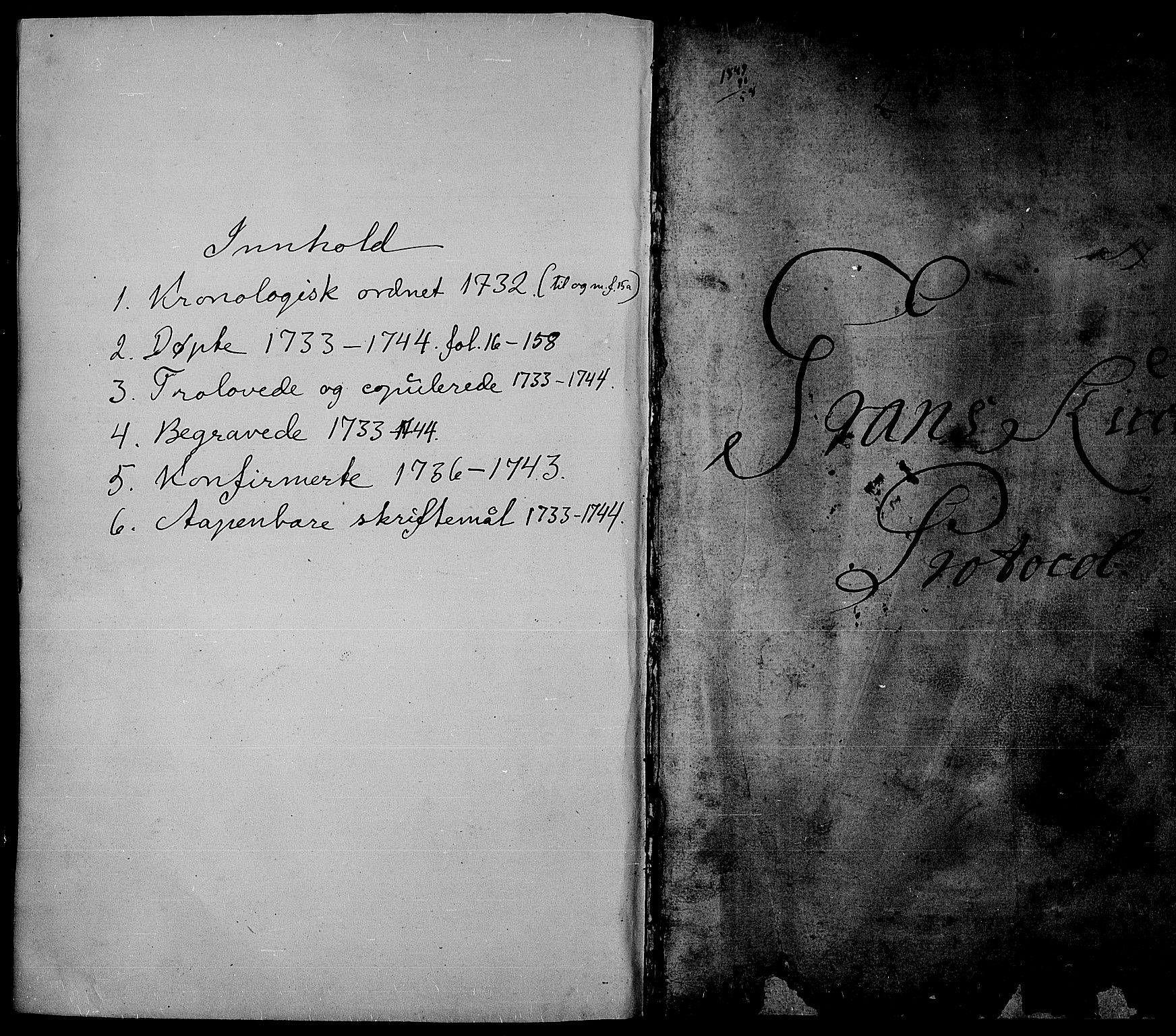Gran prestekontor, SAH/PREST-112/H/Ha/Haa/L0002: Parish register (official) no. 2, 1732-1744