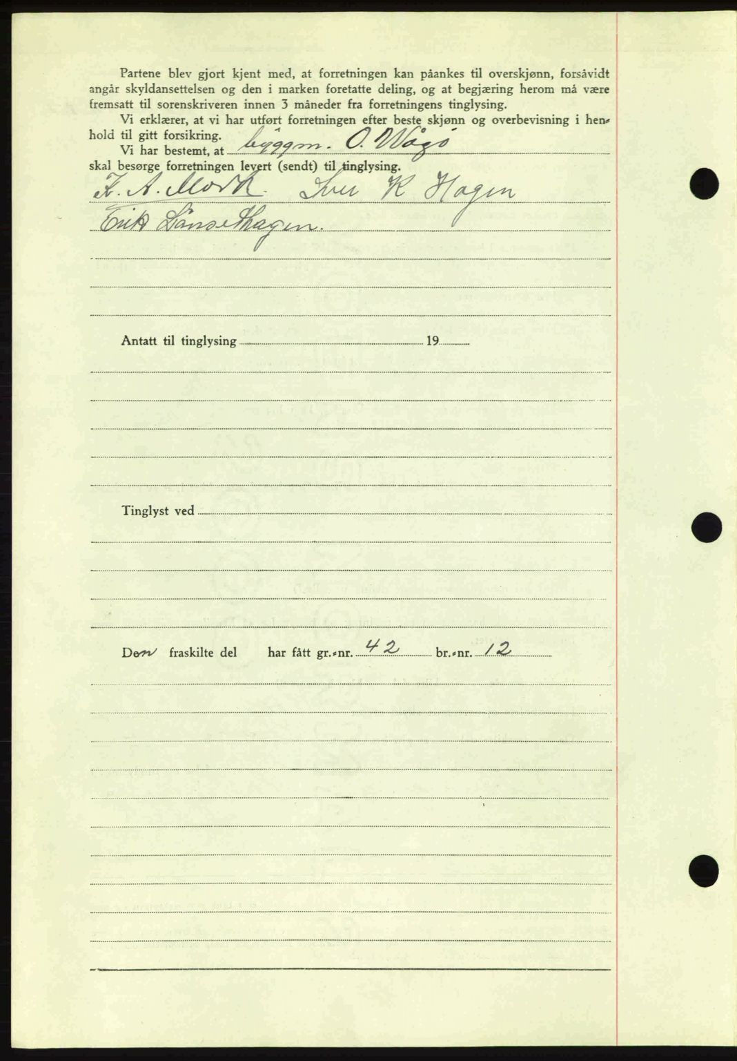 Romsdal sorenskriveri, AV/SAT-A-4149/1/2/2C: Mortgage book no. A14, 1943-1943, Diary no: : 564/1943