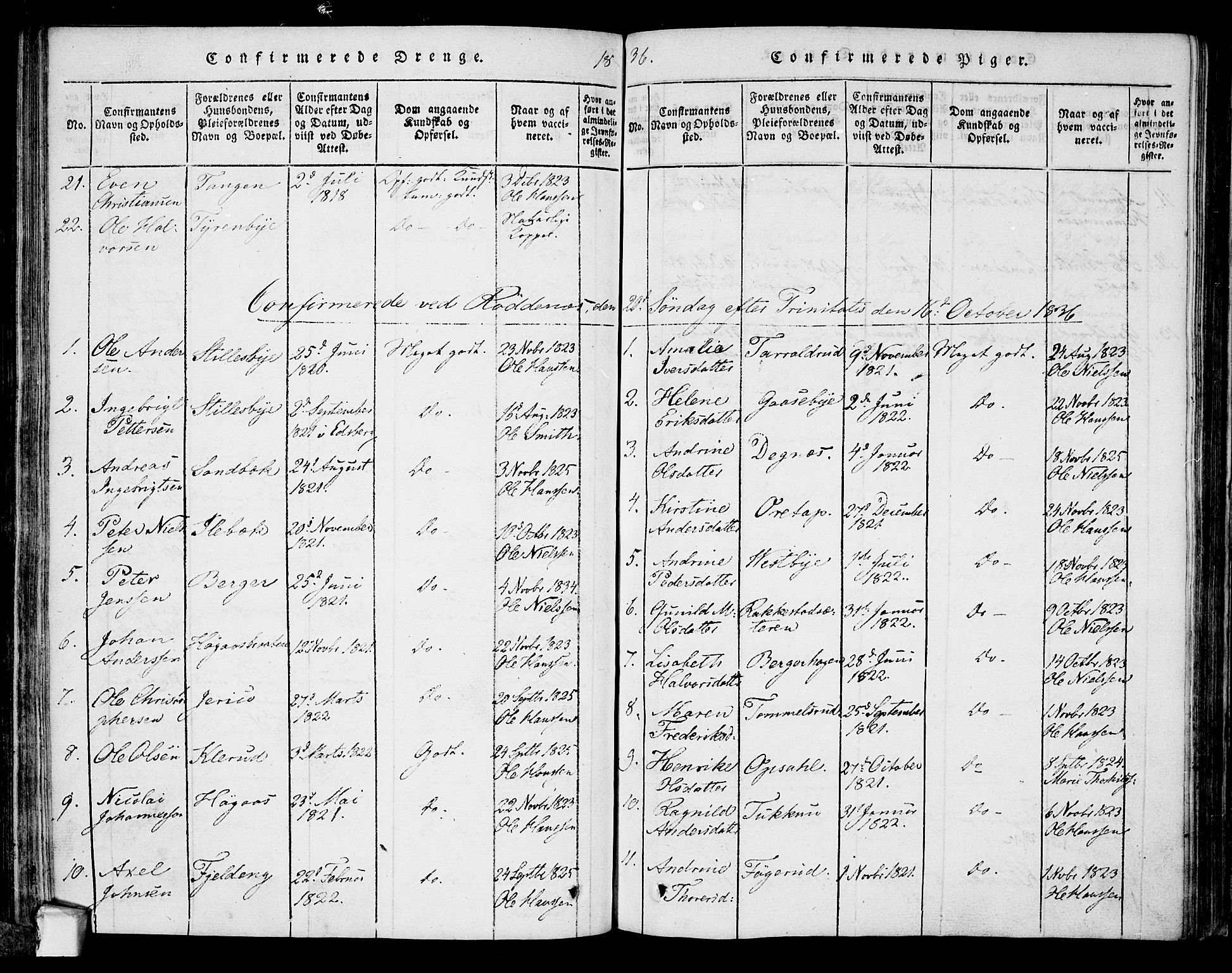 Rødenes prestekontor Kirkebøker, AV/SAO-A-2005/F/Fa/L0004: Parish register (official) no. I 4, 1814-1838, p. 35