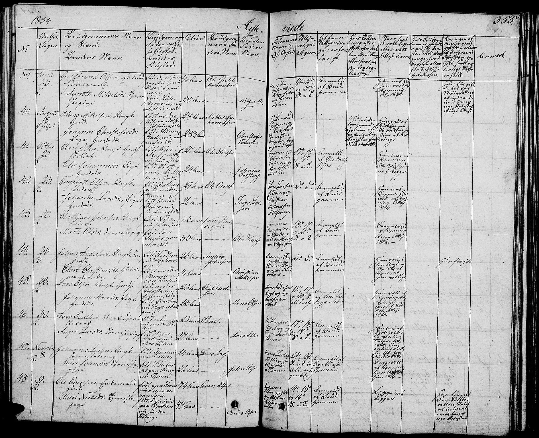 Ringsaker prestekontor, AV/SAH-PREST-014/L/La/L0004: Parish register (copy) no. 4, 1827-1838, p. 355