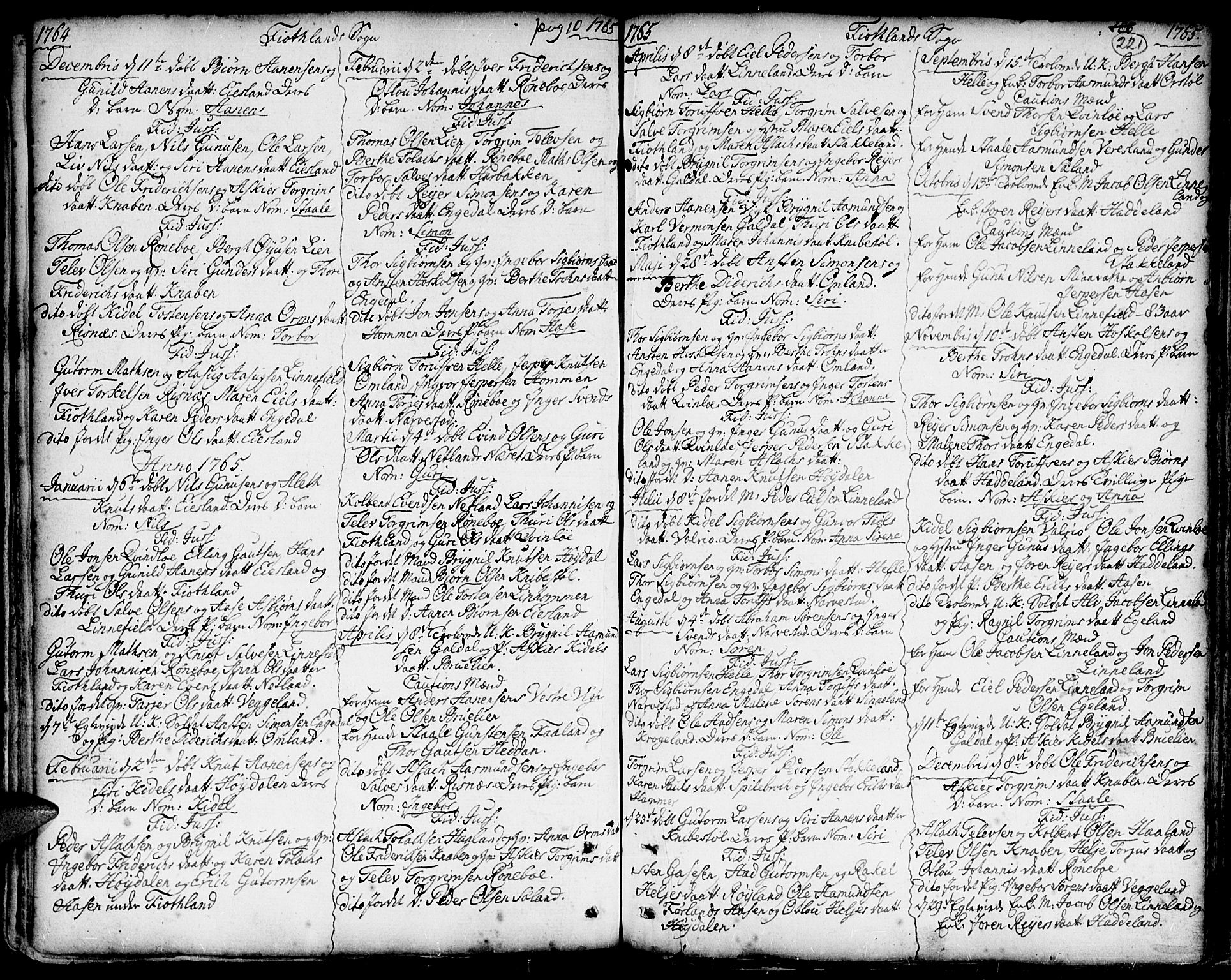 Hægebostad sokneprestkontor, SAK/1111-0024/F/Fa/Faa/L0001: Parish register (official) no. A 1 /3, 1760-1826, p. 221