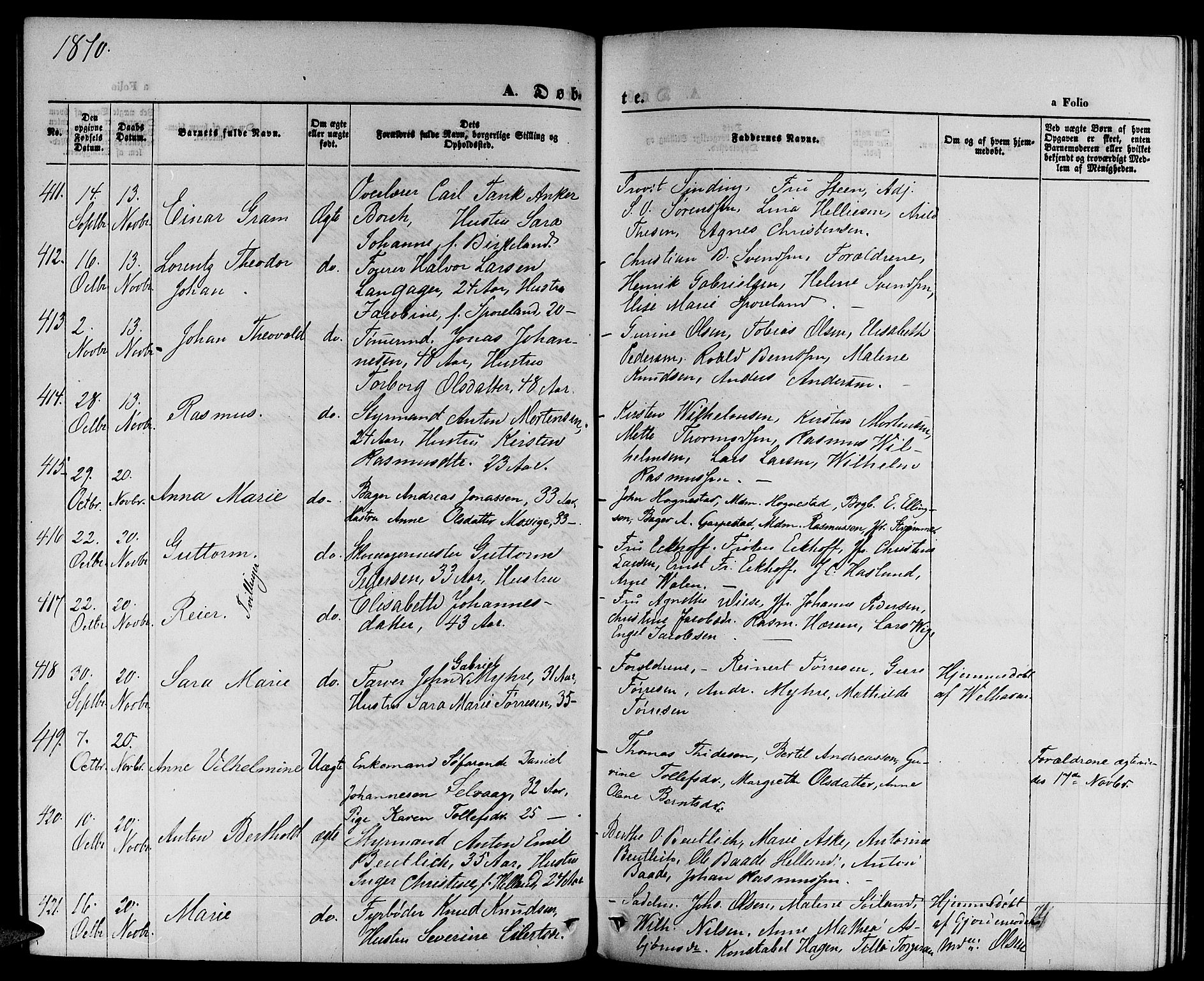 St. Petri sokneprestkontor, SAST/A-101813/001/30/30BB/L0001: Parish register (copy) no. B 1, 1865-1878