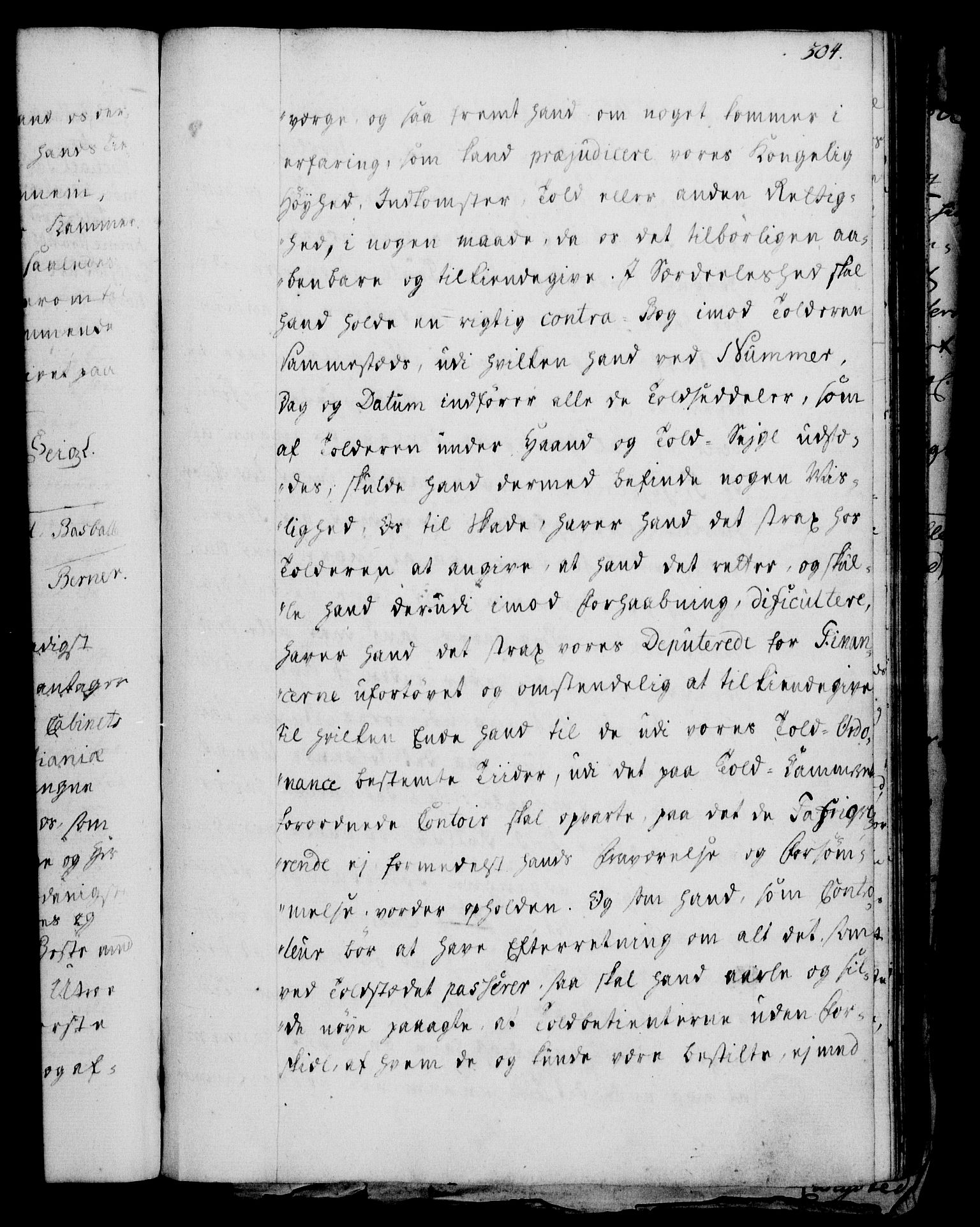 Rentekammeret, Kammerkanselliet, RA/EA-3111/G/Gg/Gge/L0003: Norsk bestallingsprotokoll med register (merket RK 53.27), 1745-1761, p. 304
