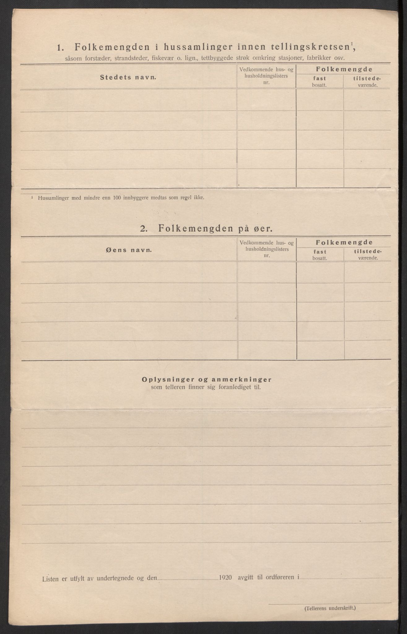 SAH, 1920 census for Elverum, 1920, p. 94
