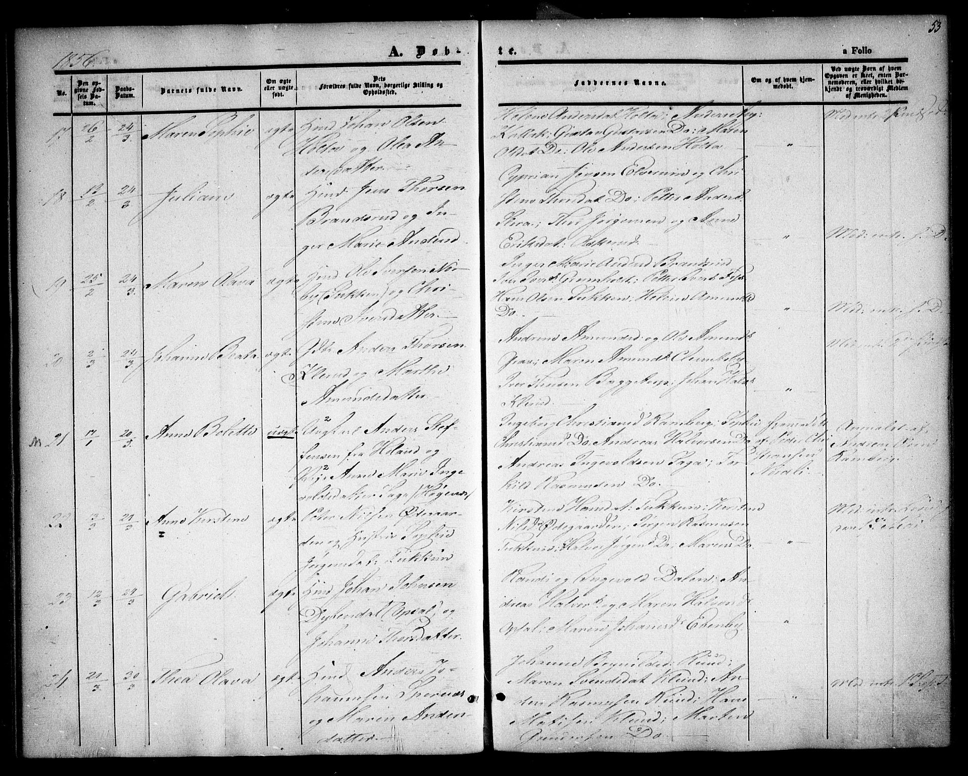 Rødenes prestekontor Kirkebøker, AV/SAO-A-2005/F/Fa/L0006: Parish register (official) no. I 6, 1850-1859, p. 53