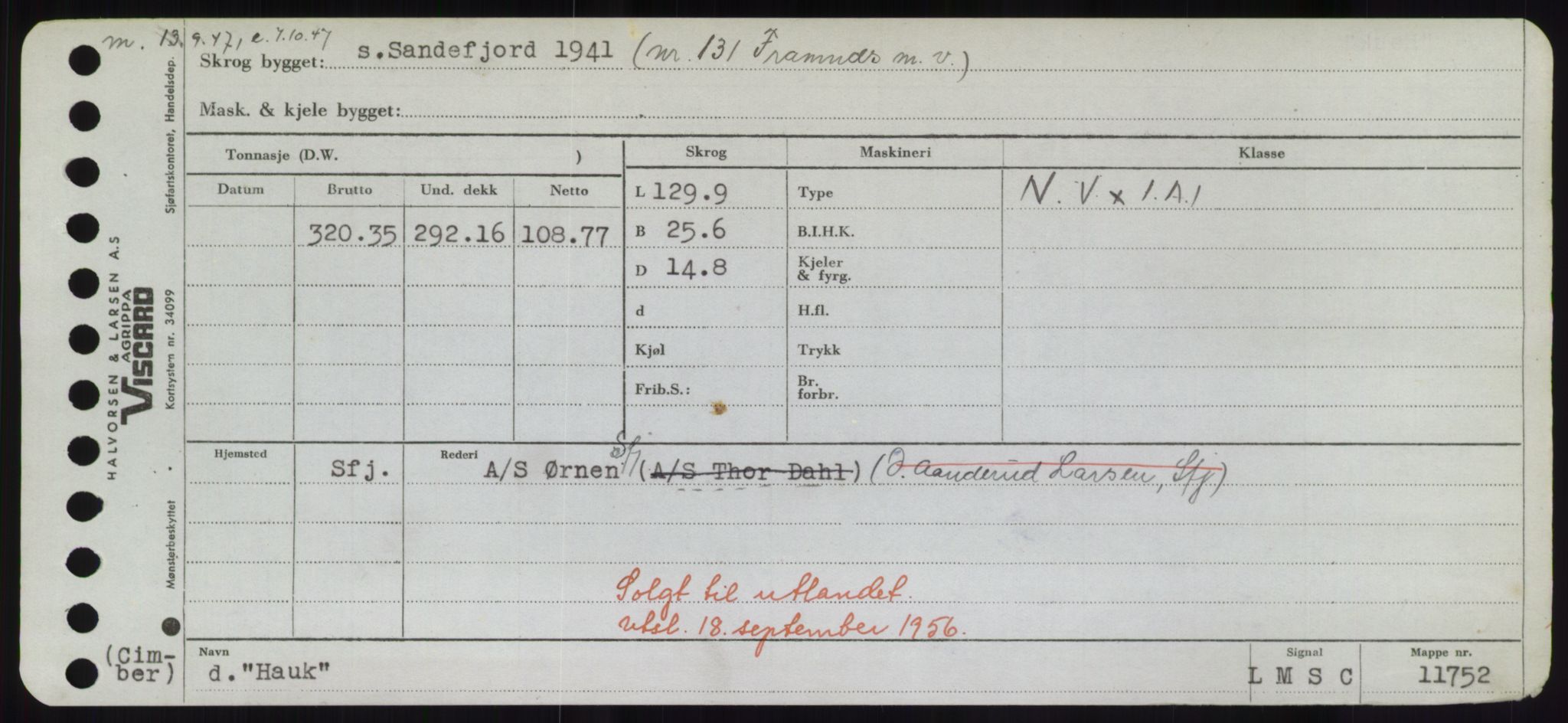 Sjøfartsdirektoratet med forløpere, Skipsmålingen, AV/RA-S-1627/H/Hd/L0014: Fartøy, H-Havl, p. 419