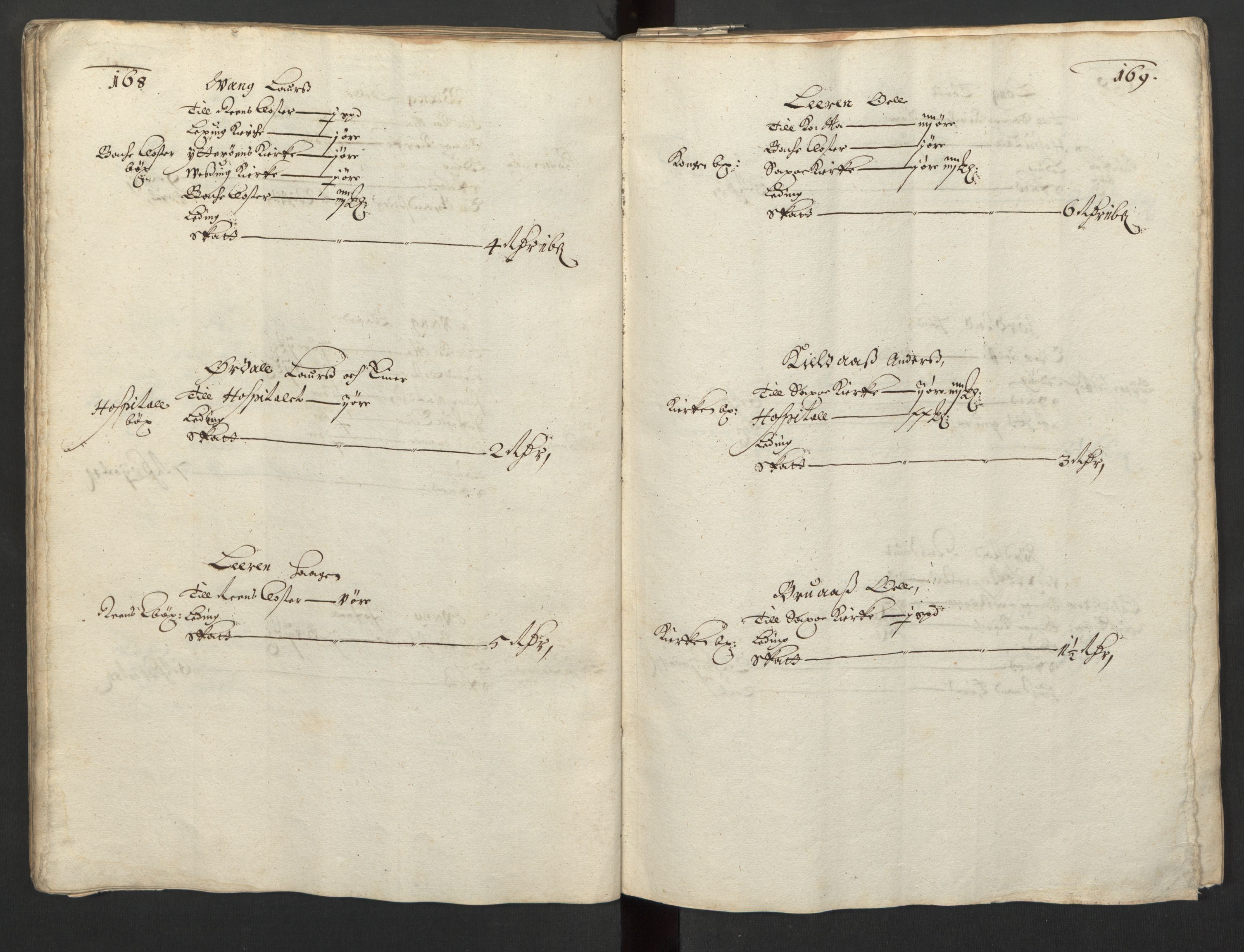 Rentekammeret inntil 1814, Realistisk ordnet avdeling, AV/RA-EA-4070/L/L0029/0001: Trondheim lagdømme: / Alminnelig jordebok og skattemanntall - Inderøy, 1661, p. 168-169