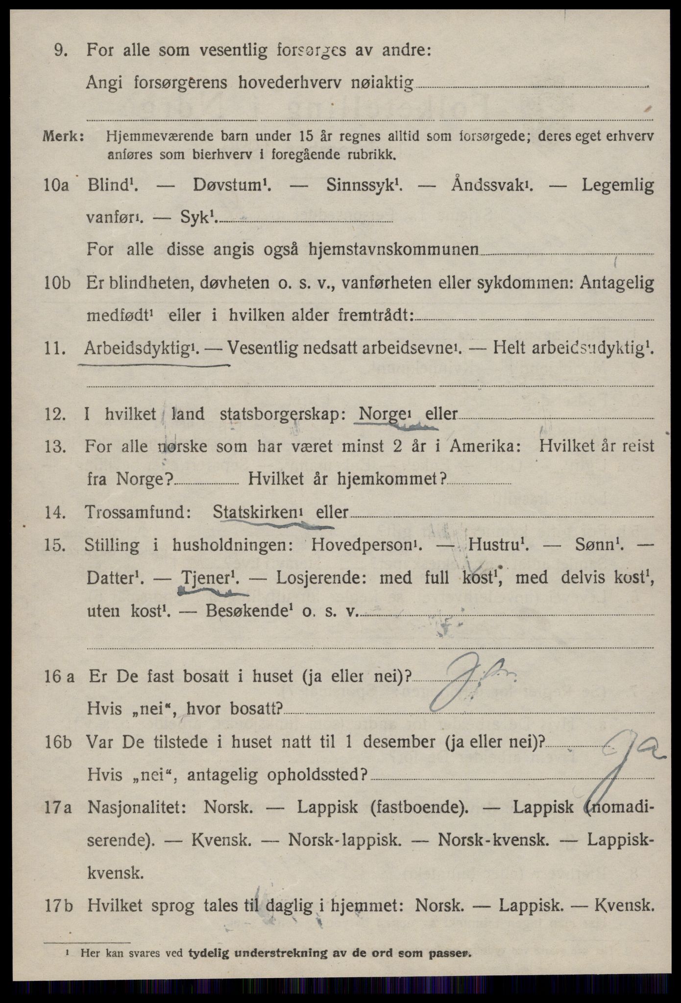 SAT, 1920 census for Malvik, 1920, p. 1203