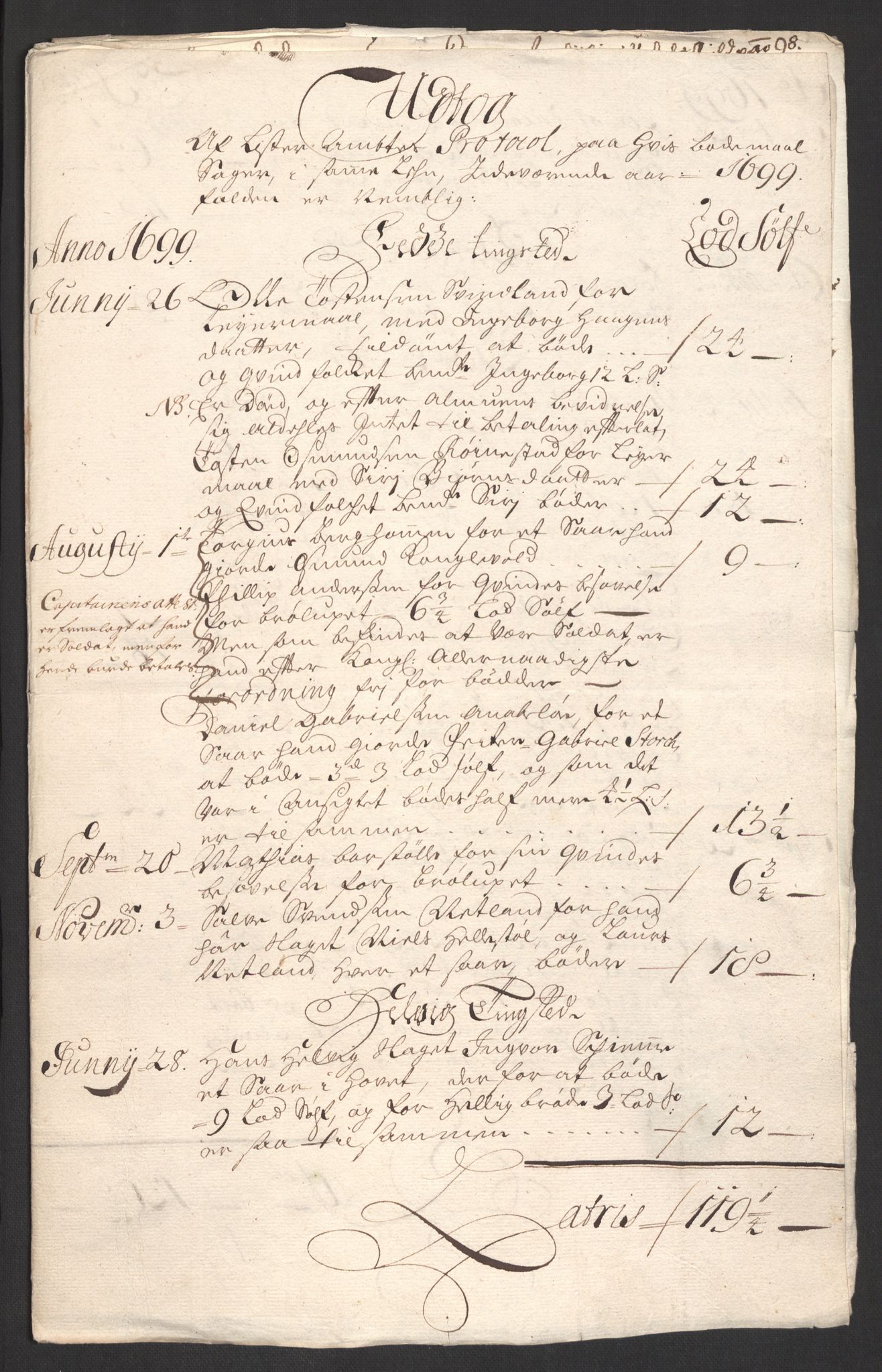 Rentekammeret inntil 1814, Reviderte regnskaper, Fogderegnskap, RA/EA-4092/R43/L2547: Fogderegnskap Lista og Mandal, 1698-1699, p. 174
