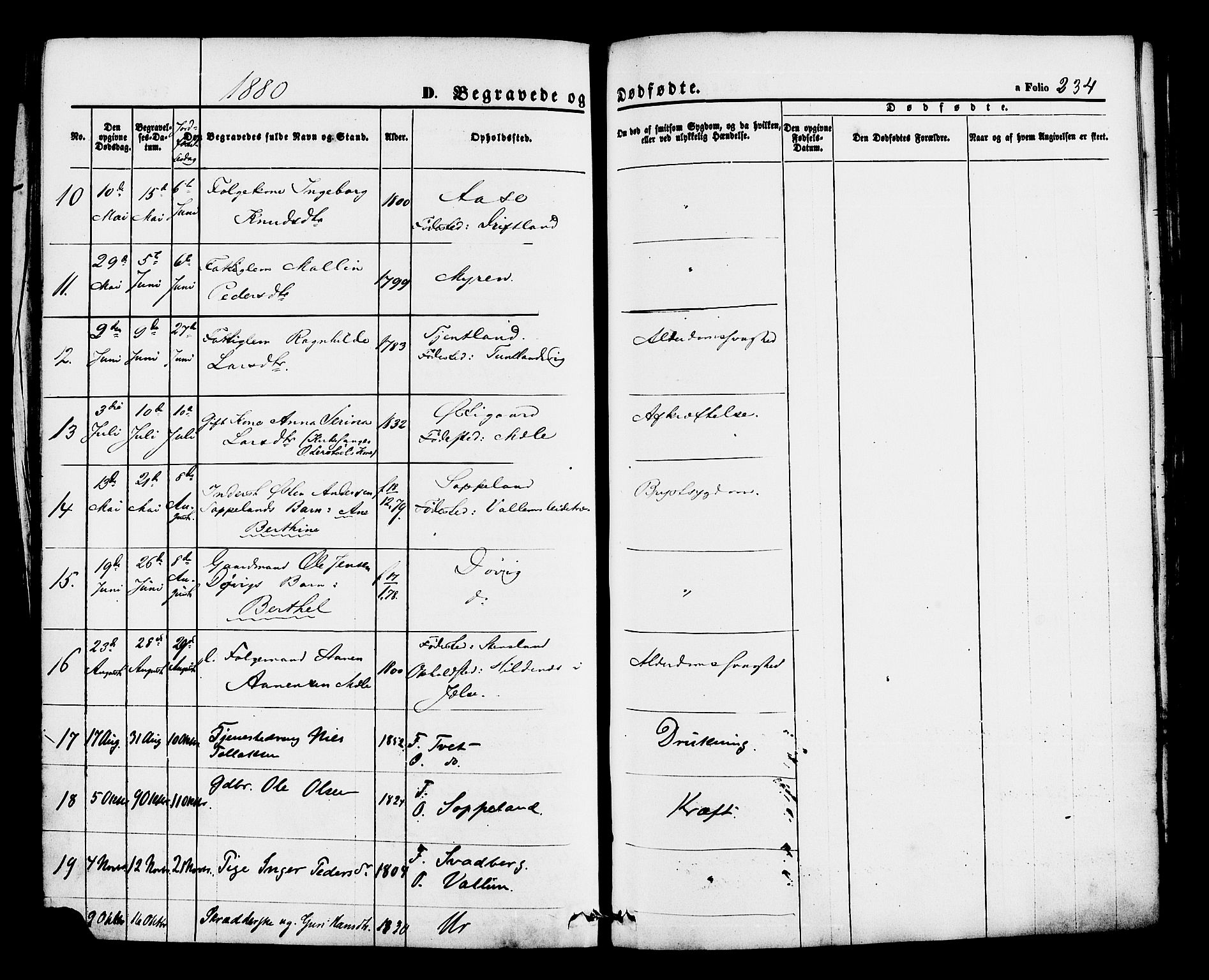 Hjelmeland sokneprestkontor, AV/SAST-A-101843/01/IV/L0012: Parish register (official) no. A 12, 1862-1886, p. 234