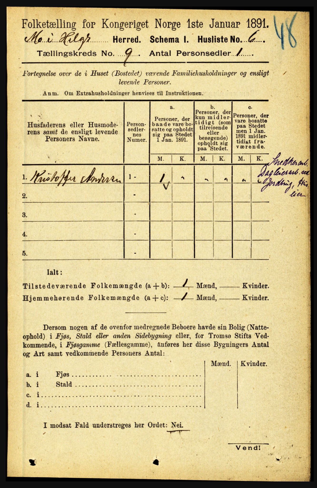 RA, 1891 census for 1833 Mo, 1891, p. 3568